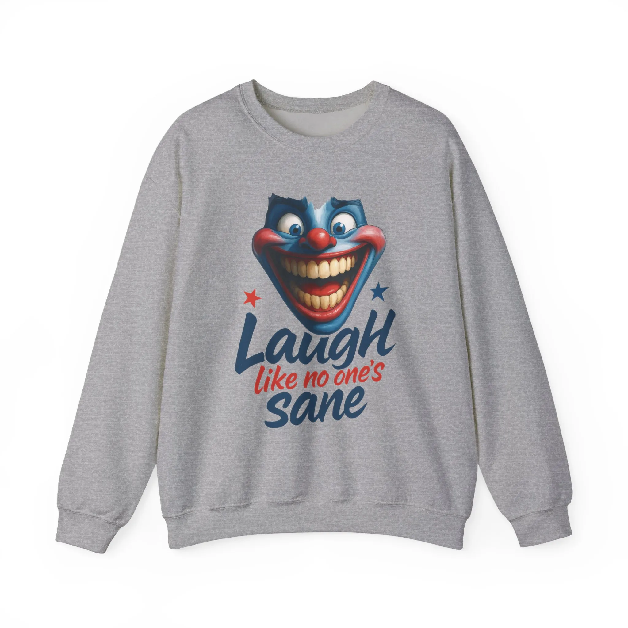 Funny Sweatshirt with 'Laugh Like No One's Sane' Design, Unisex Crewneck, Cozy Gift for Friends, Humor Apparel, Comfy Casual Wear - Image 9