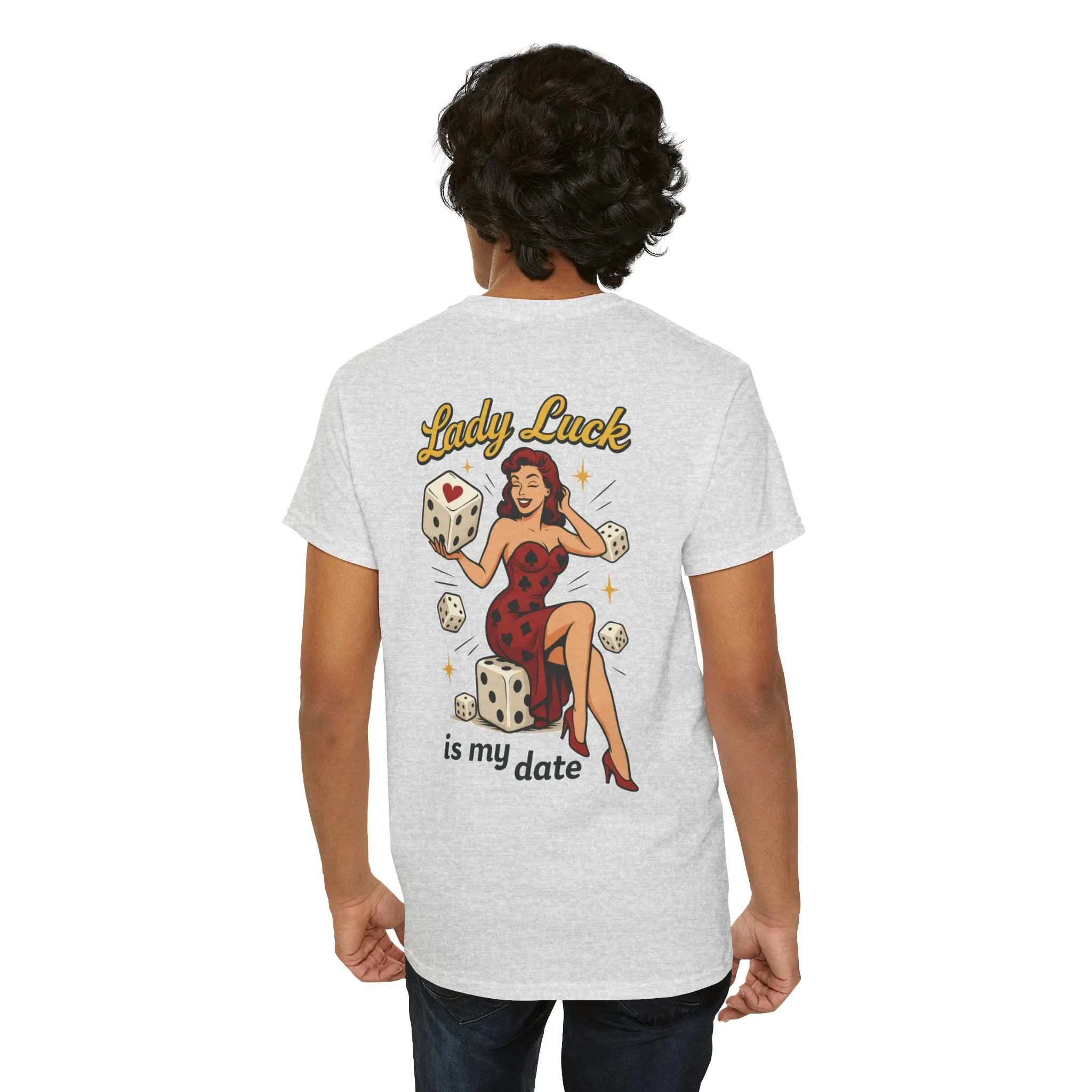 Lucky Me Tee, Retro Lady Luck Shirt for Men, Gambling & Dice Themed Tee, Vintage Pin-Up Vegas Gift, Good Luck Gifts, for Luck Enthusiasts - Image 35