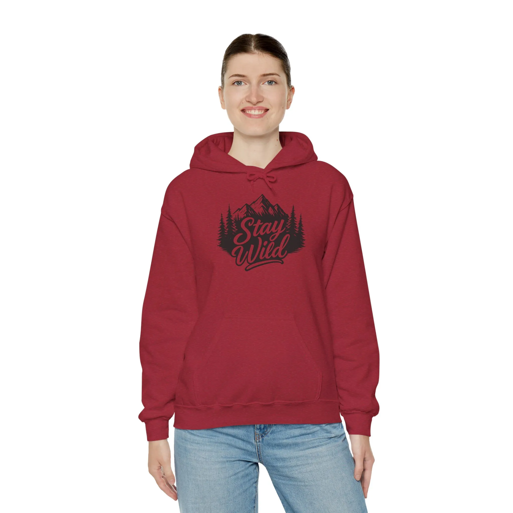 Stay Wild Hoodie, Nature Lover Unisex Pullover, Mountain Adventure Hiking Sweatshirt, Outdoorsy Gift for Him Her - Image 48