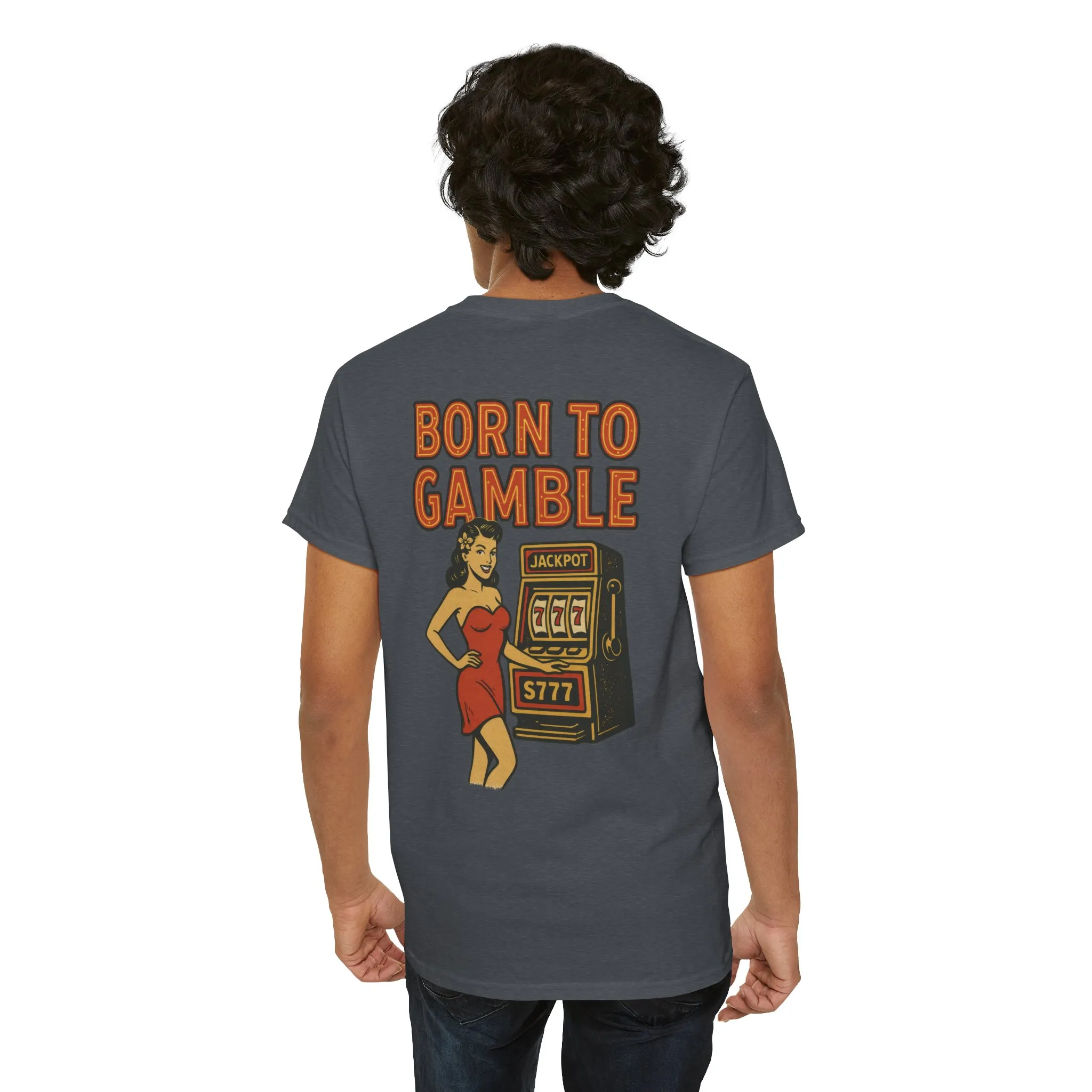 Lucky Hand Unisex Heavy Cotton Tee, Casino T-Shirt, Gambler Gift, Gambling Humor Tee, Playful Gaming Apparel, Lucky Shirt, Slot Machine Tee - Image 27