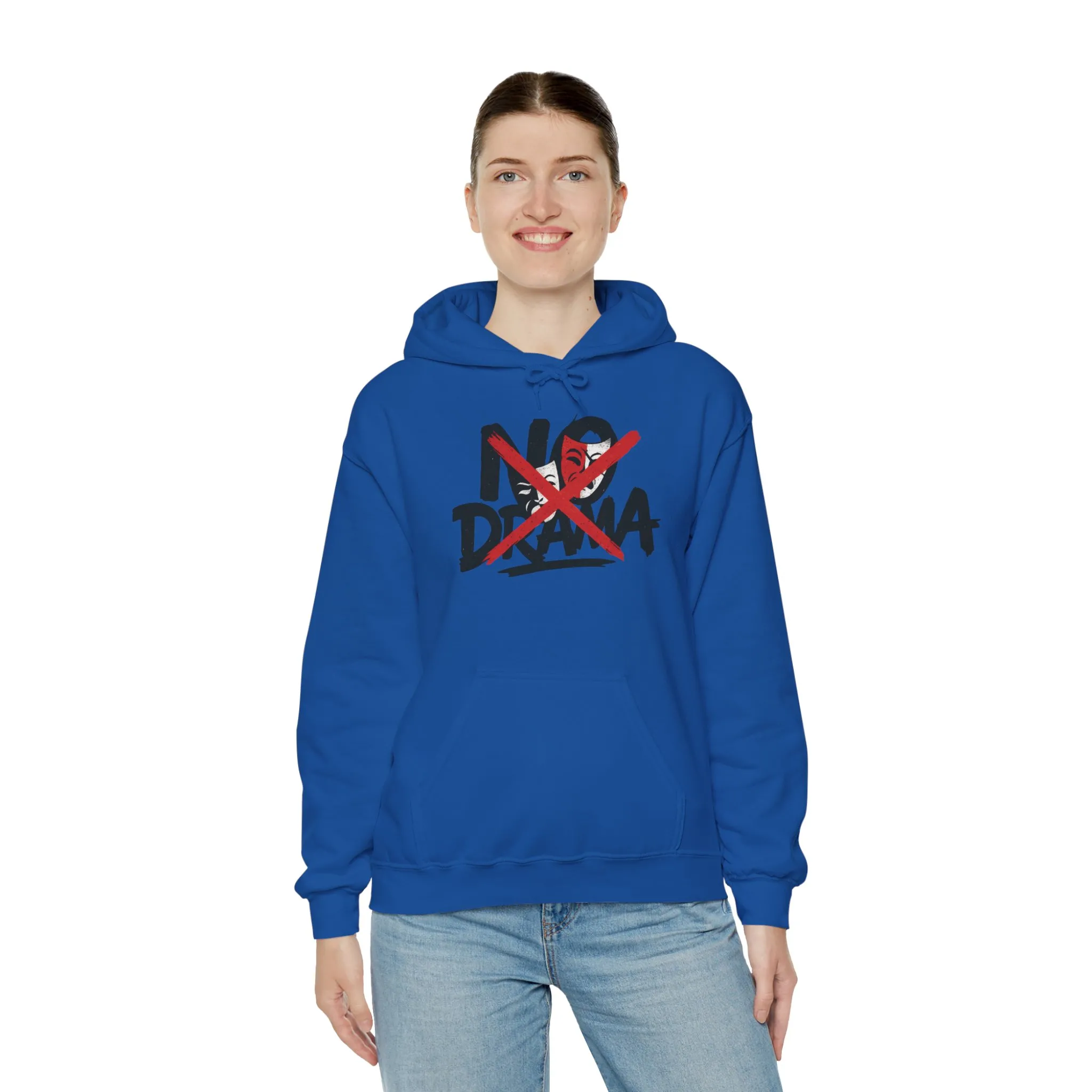 No Drama Womens Hooded Sweatshirt, Cozy Hoodie, Casual Gift, Relaxed Style, Everyday Wear, Funny Sweatshirt - Image 20