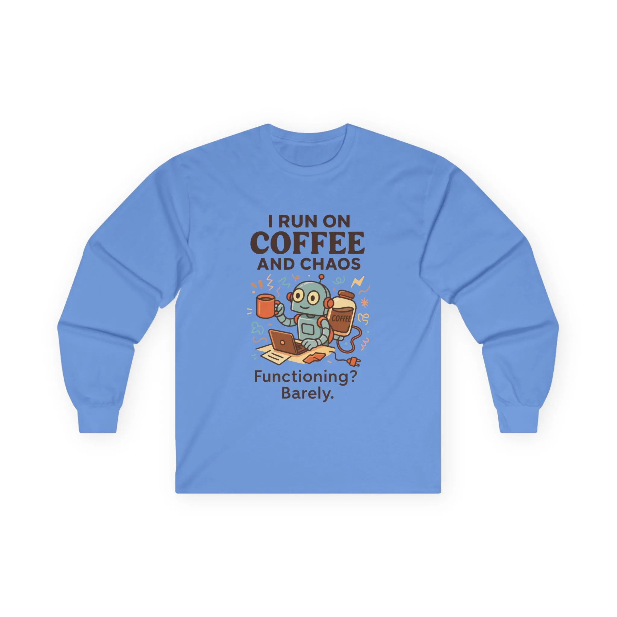 Coffee Lover Long Sleeve Tee, Tee for Coffee Enthusiasts, Funny Gift for Coffee Lovers, Unisex Long Sleeve Shirt, Work from Home Humor Tee - Image 10