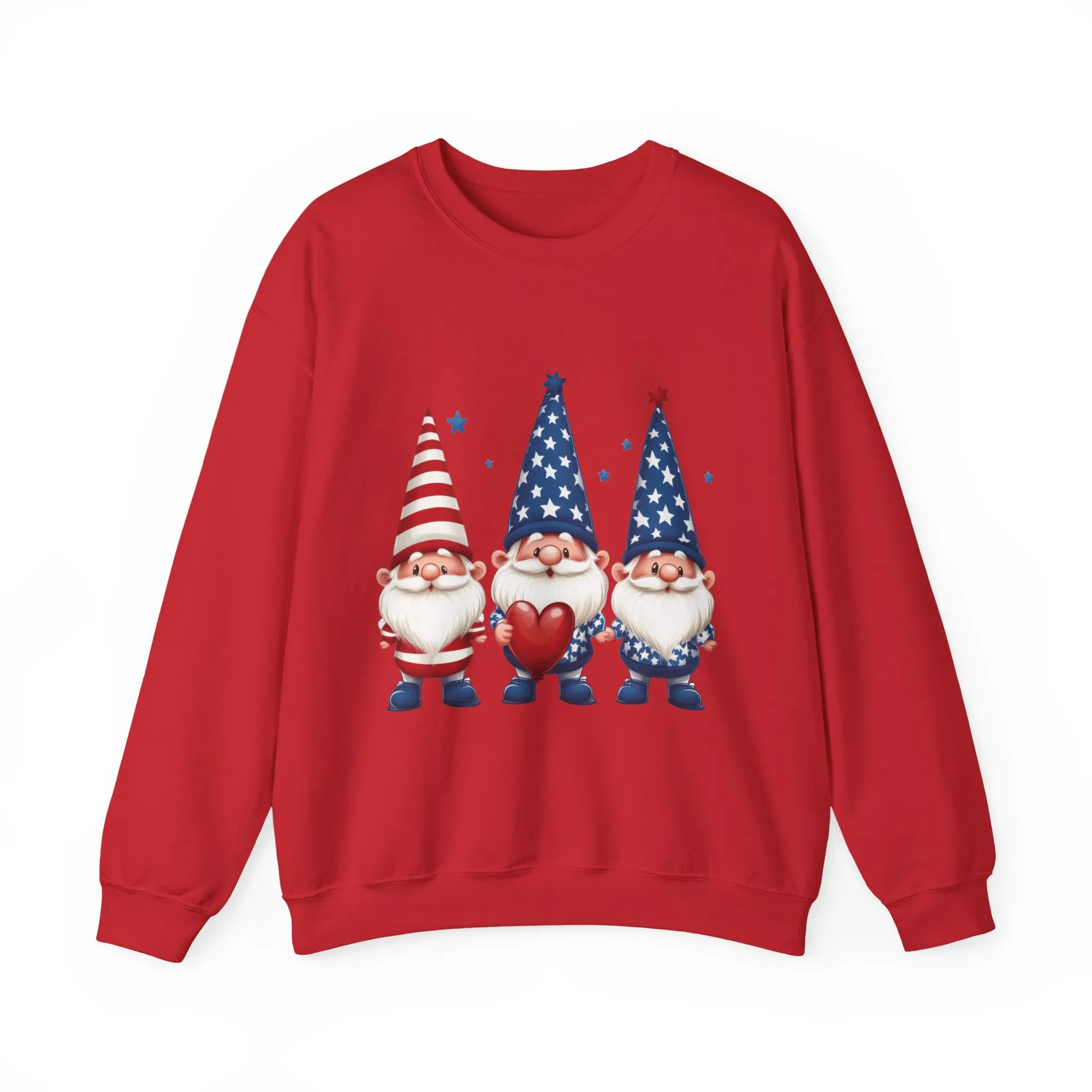 Patriotic Gnome Sweatshirt, Cozy Casual Wear for Independence Day, Gift for Gnome Lovers, 4th of July Apparel, All-Year Comfort - Image 2