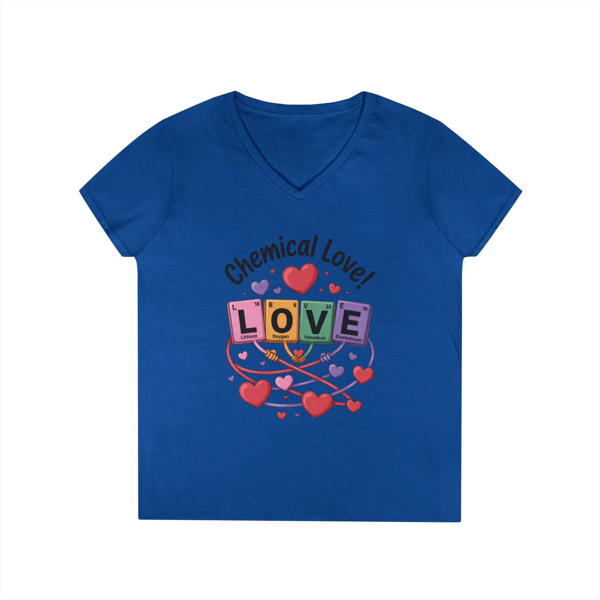 Chemical Love V-Neck T-Shirt, Cute Chemistry Shirt, Valentines Day Gift, Science Lover Apparel, Funny Graphic Tee - Image 13
