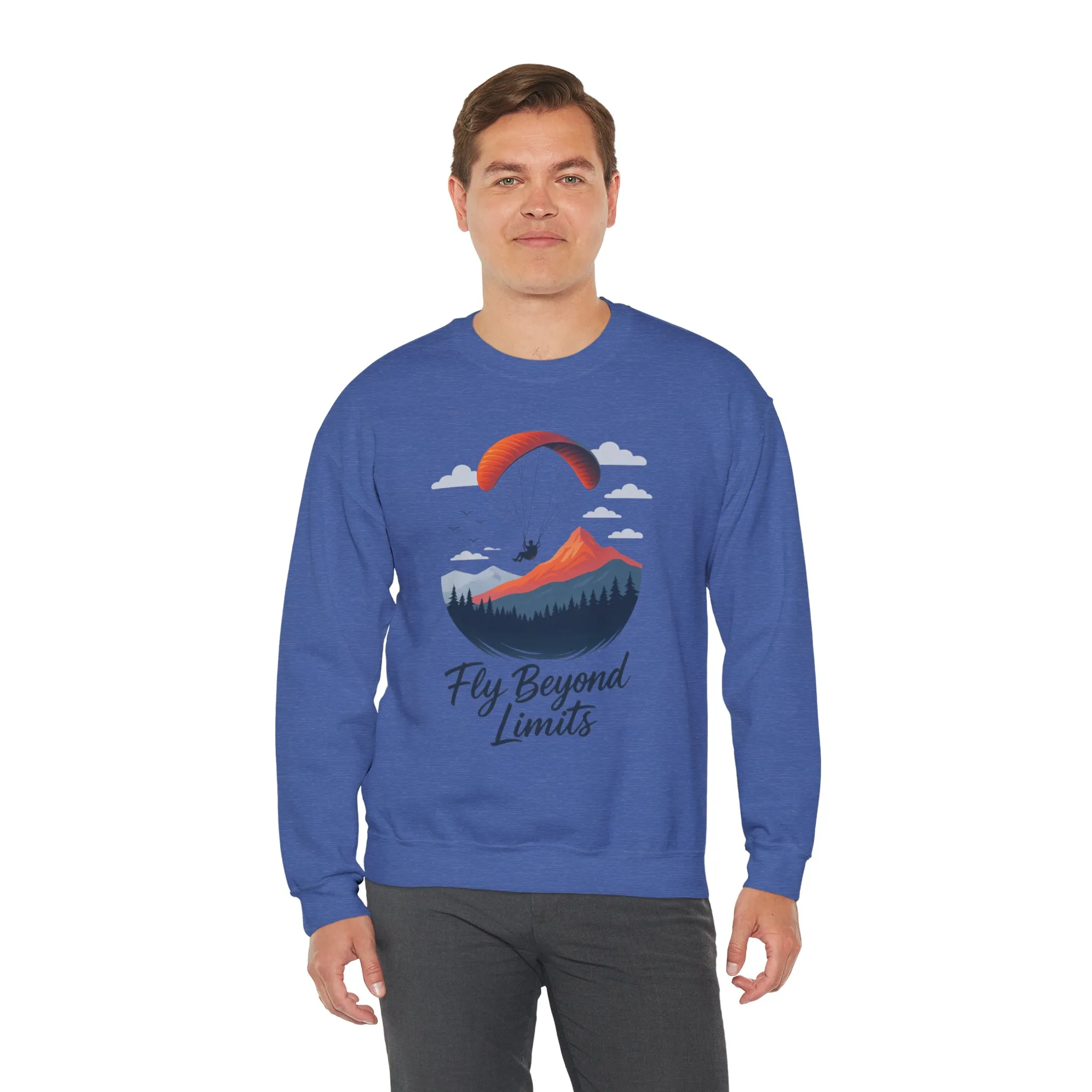 Adventure Inspiration Crewneck Sweatshirt - Fly Beyond Limits, Cozy Outdoor Outfit, Gift for Adventurers, Travel, Motivation Apparel - Image 29