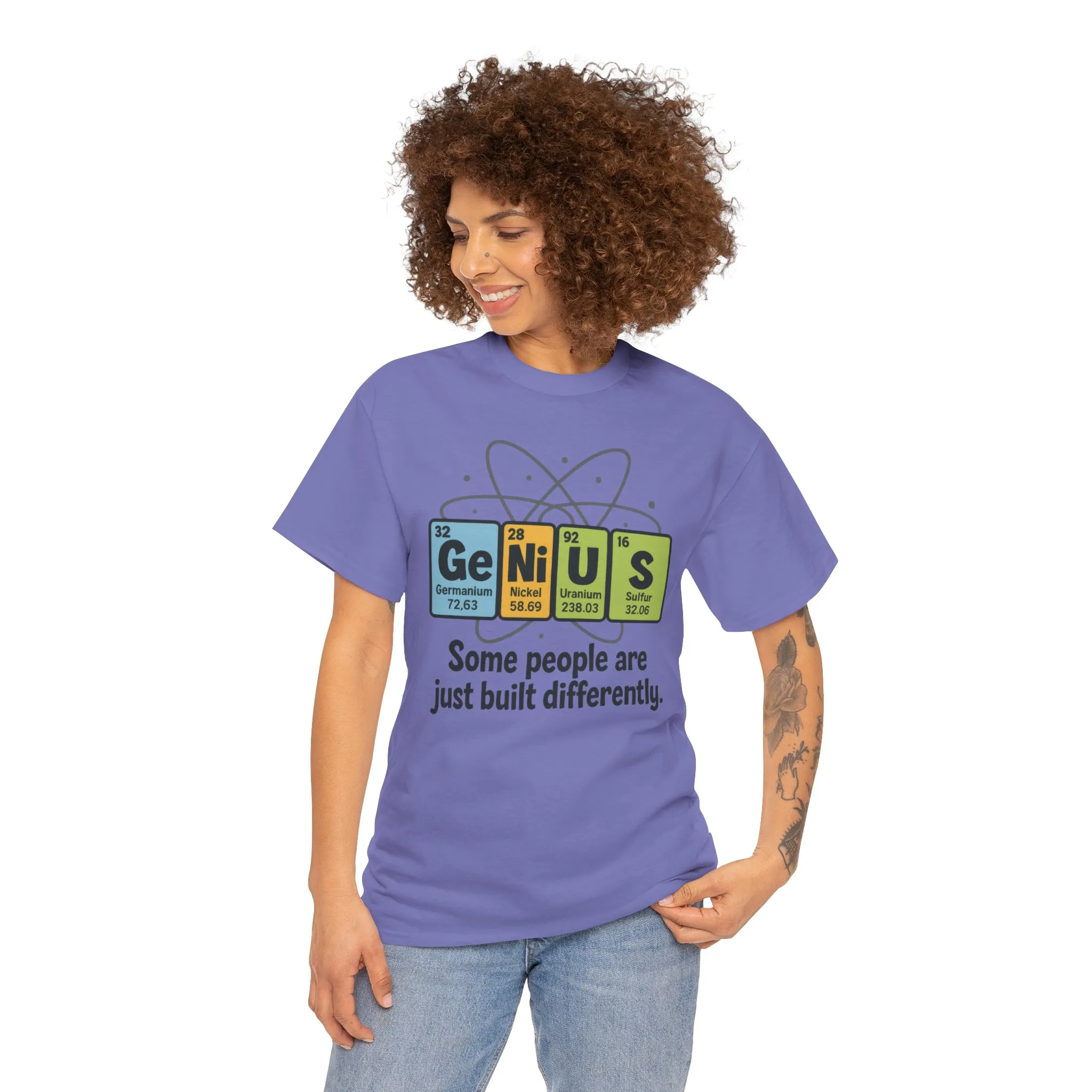 Funny Womens Genius T-Shirt, Periodic Table Nerd Shirt, Science Humor Tee, Gift for Nerds, Science Lovers Gift, Genius Science Tee
