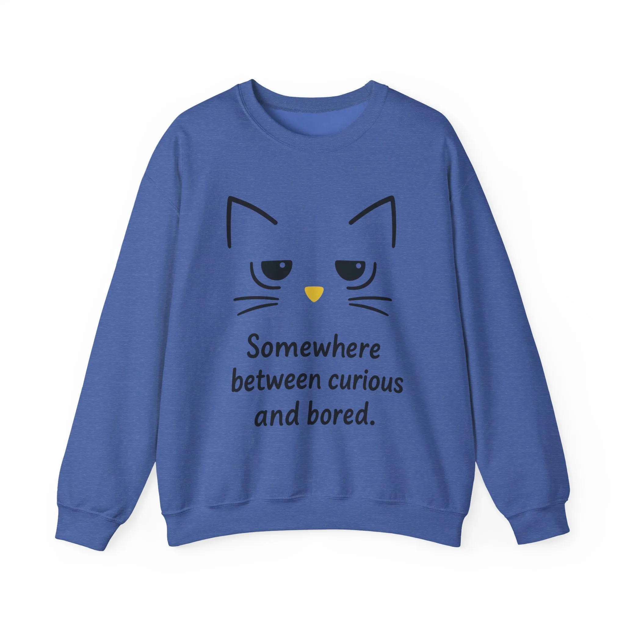 Whimsical Cat Crewneck Womens Sweatshirt, Cozy Relaxed Wear, Perfect Gift for Cat Lovers, Casual Everyday Style - Image 34
