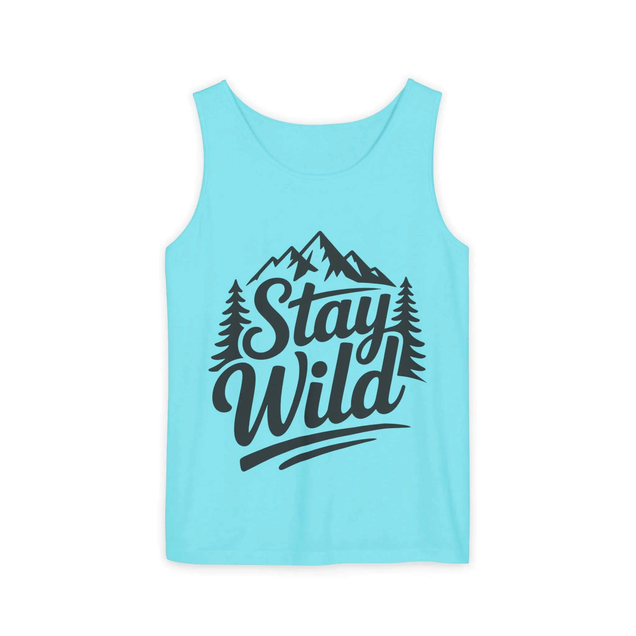 Stay Wild Garment-Dyed Mens Tank Top, Boho Summer Top, Adventure Shirt, Nature Lover Apparel, Gift for Hikers, Outdoor Clothing - Image 37