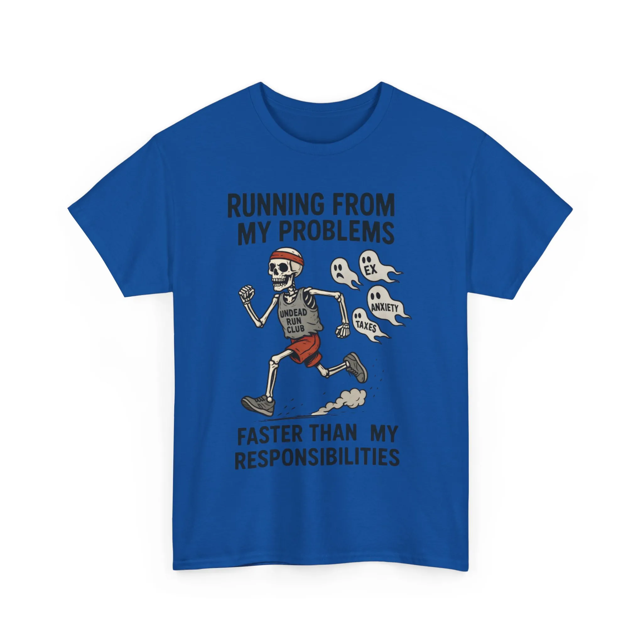 Skeleton Runner Tee for Men, Undead Jogging Club Shirt, Halloween T-Shirt, Gift for Runners, Anxiety Humor Gift - Image 28