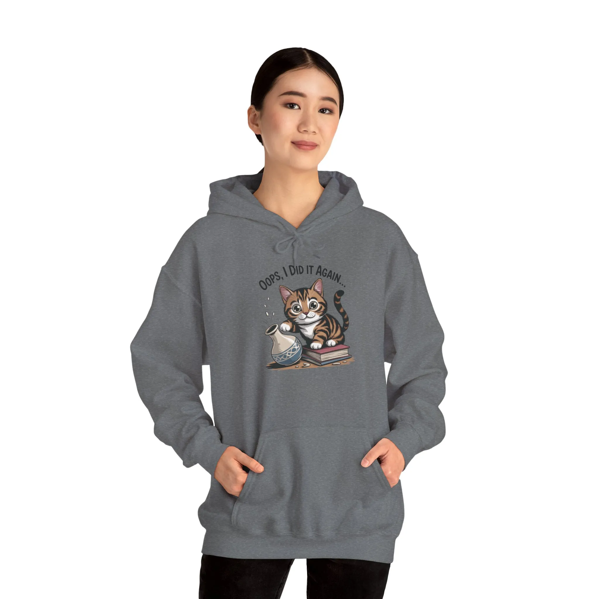 Cat Lover's Hoodie: Oops, I Did It Again, Funny Sweatshirt, Gifts for Animal Lovers, Cozy Hooded Sweatshirt, Pet Owner Apparel, Cute [...] - Image 11