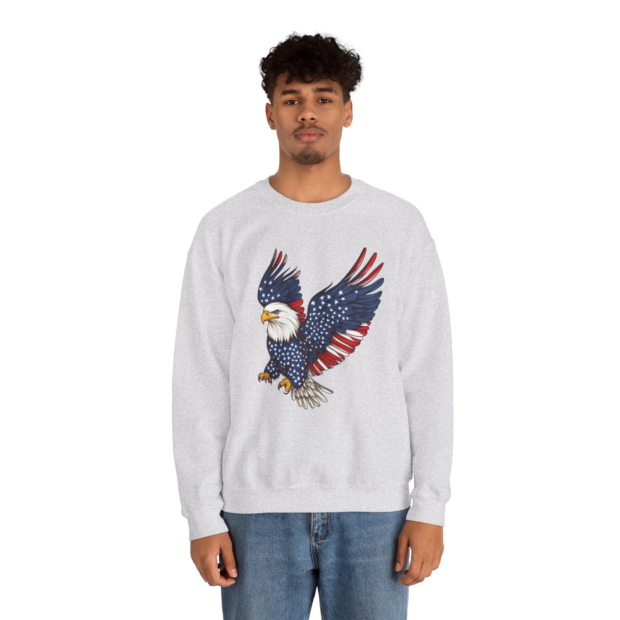 Patriotic Eagle Sweatshirt, Unisex Crewneck, USA Pride Apparel, Cozy Everyday Wear, Perfect for Independence Day, Gift for Patriots - Image 30