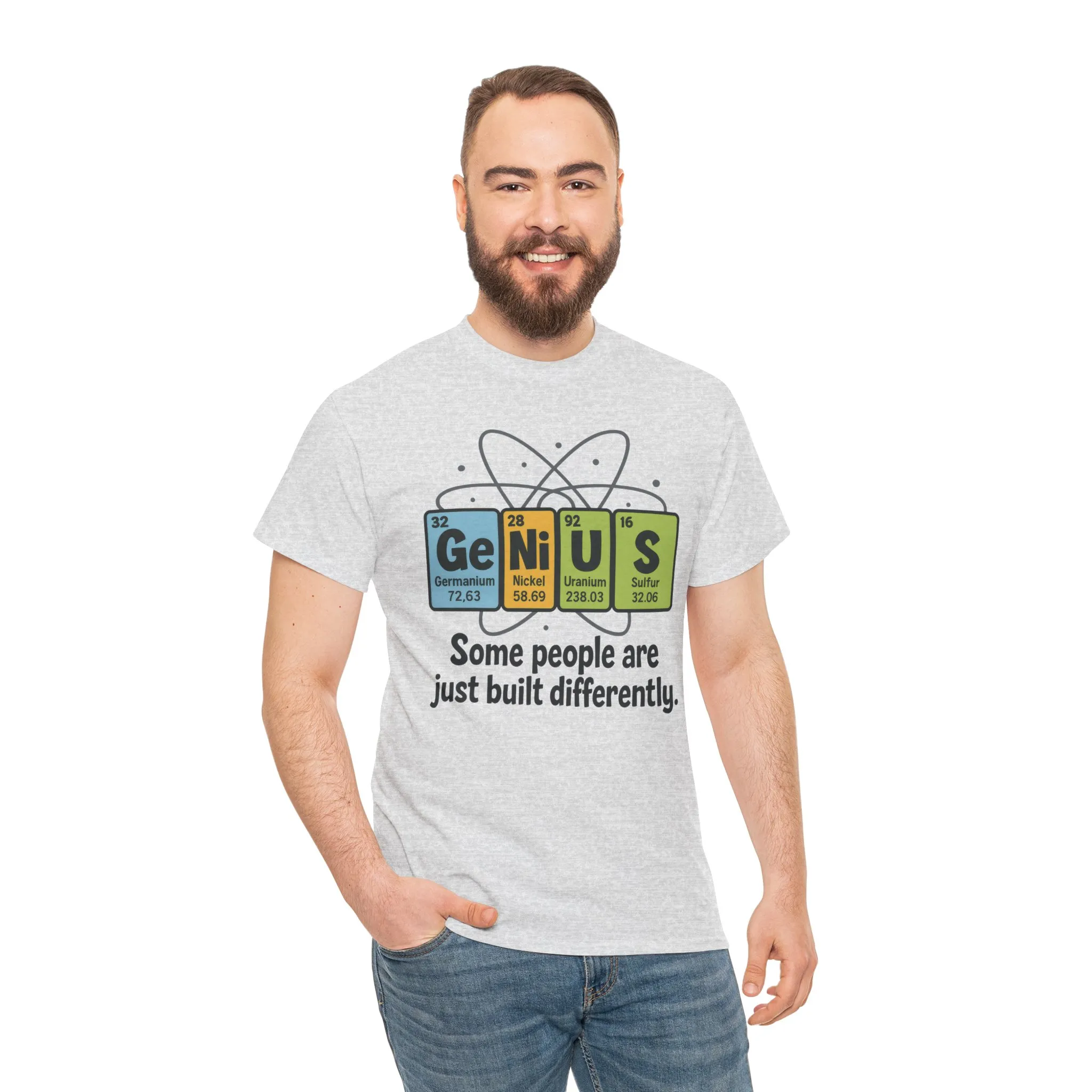 Funny Mens Genius T-Shirt, Periodic Table Nerd Shirt, Science Humor Tee for Smart Guys, Perfect Gift for Science Lovers - Image 20