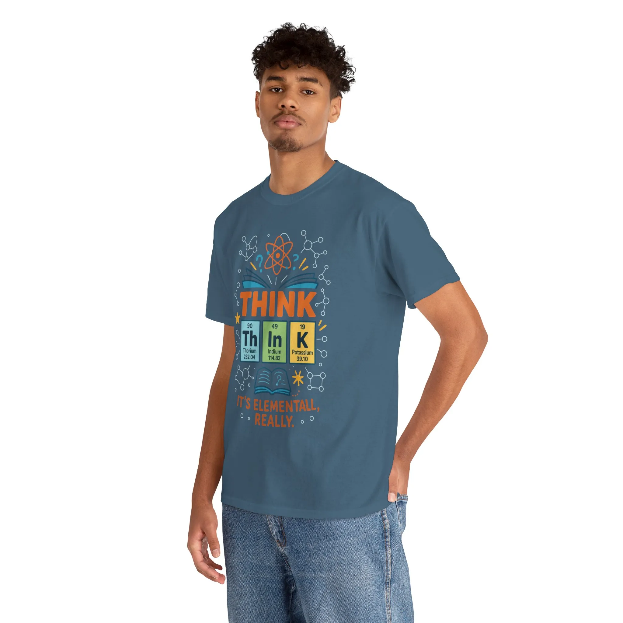 Funny Mens Science T-Shirt, THINK Element Periodic Table Shirt, Smart Geek Nerd Tee for Him, Ideal for Science Lovers, Geeky Apparel - Image 18