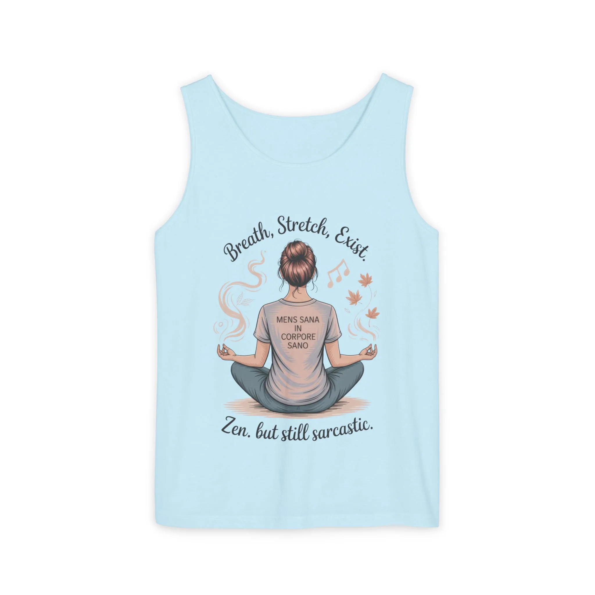 Zen Sarcastic Tank Top, Womens Meditation Shirt, Breath Stretch Exist Tee, Yoga Apparel, Gift for Mindfulness Lovers - Image 23
