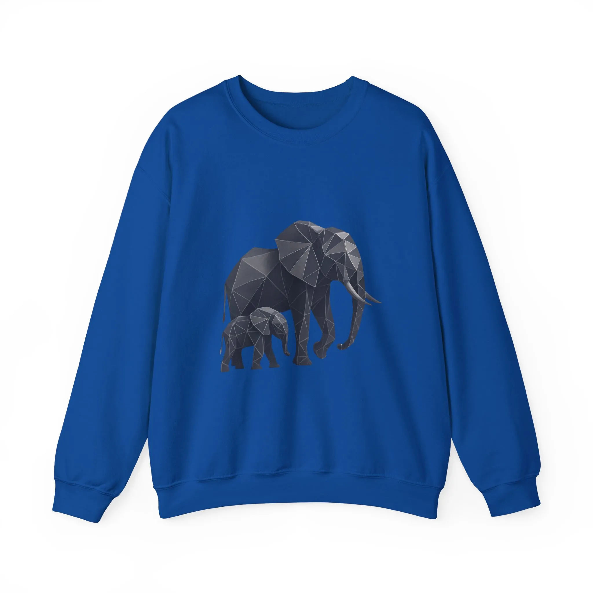 Geometric Elephant Sweatshirt, Cozy Unisex Crewneck, Animal Lover Gift, Nature Inspired Apparel, Eco-Friendly Fashion, Gift for Her - Image 25
