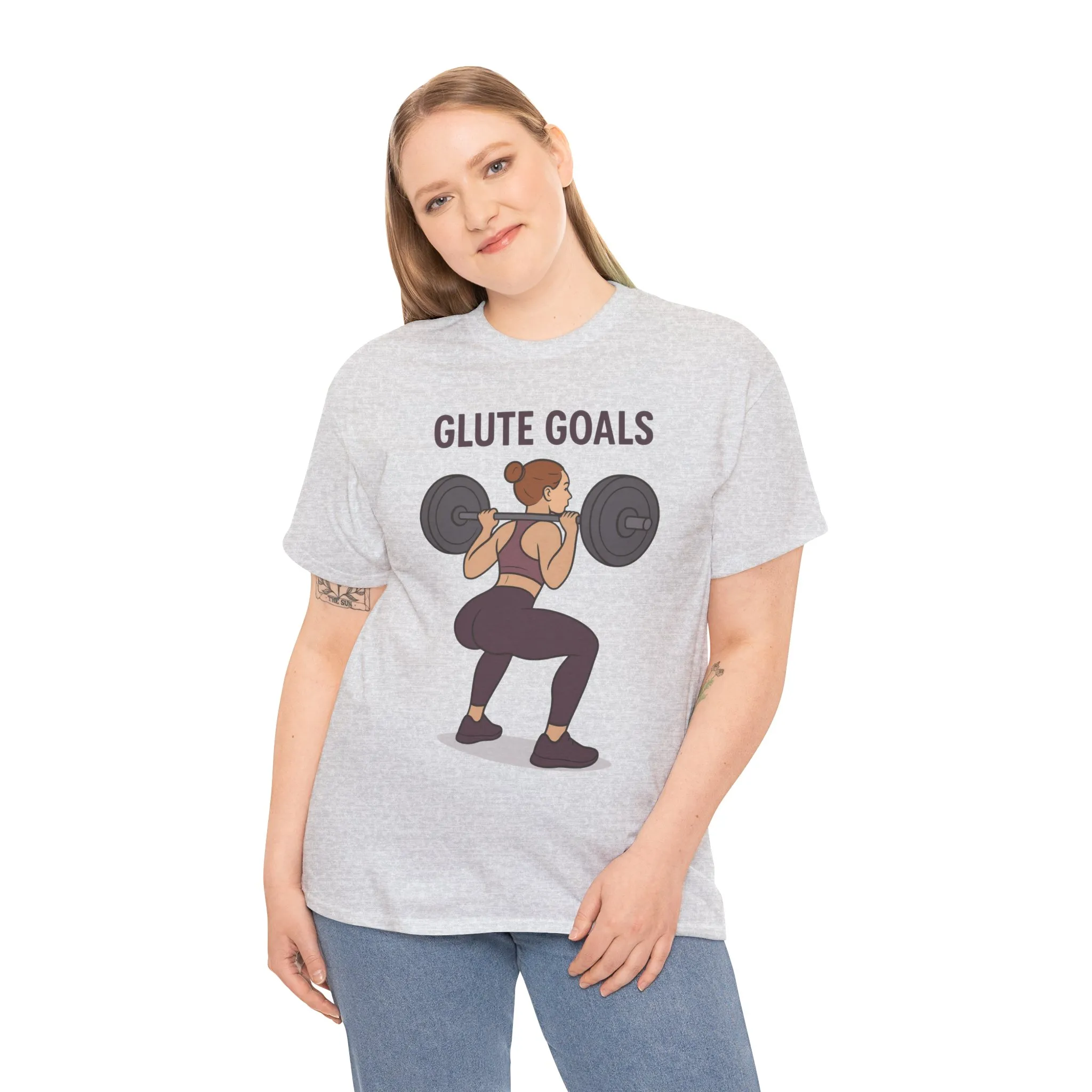 Glute Goals Fitness T-Shirt, Funny Gym Shirt for Women, Squat Workout Tee, Motivational Gym Shirt for Active Lifestyle, Fitness Lovers Gift - Image 6