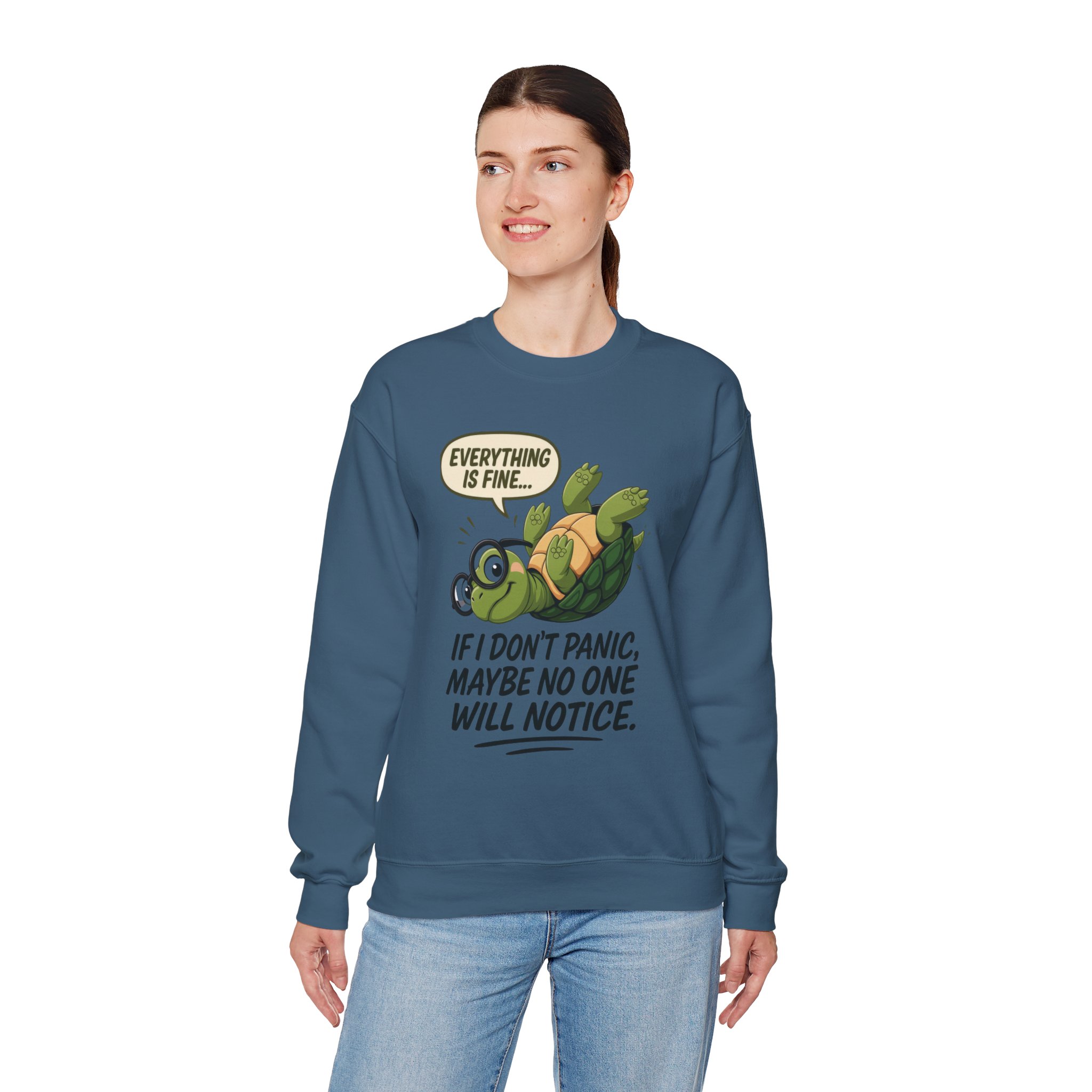 Casual Humor Unisex Sweatshirt, Perfect Gift for Anxiety Relief, Social Anxiety Joke, Quirky Graphic Sweatshirt, Introvert Humor Gift - Image 4
