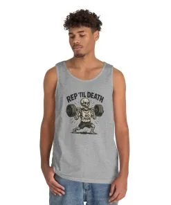 Men's Fitness Apparel Tank, No Pain Lifting Shirt, Skeleton Gym Workout Tee, Funny Hardcore Fitness, Gift for Fitness Enthusiasts