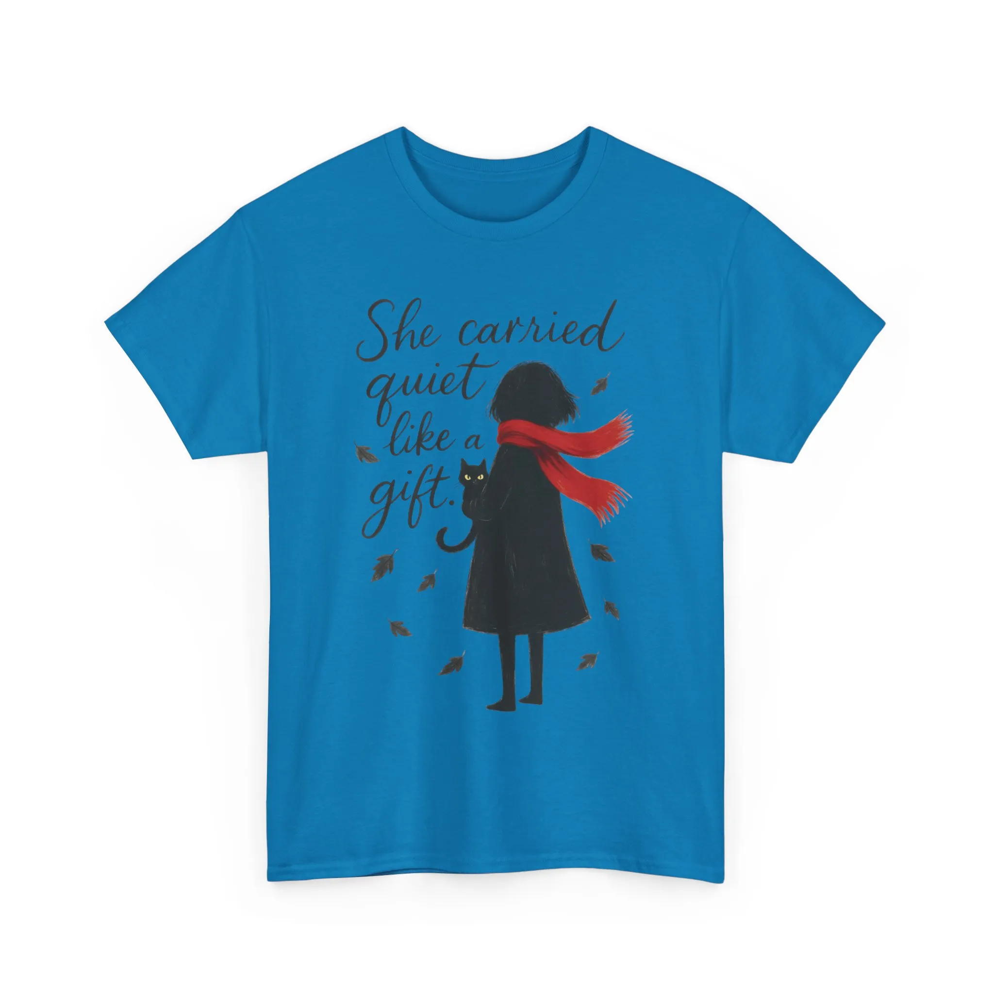 Cat Lover Womens T-Shirt, Whimsical Hand-Drawn Illustration Tee, Artistic Minimalist Gift for and Introverts, Cute Animal Apparel - Image 22