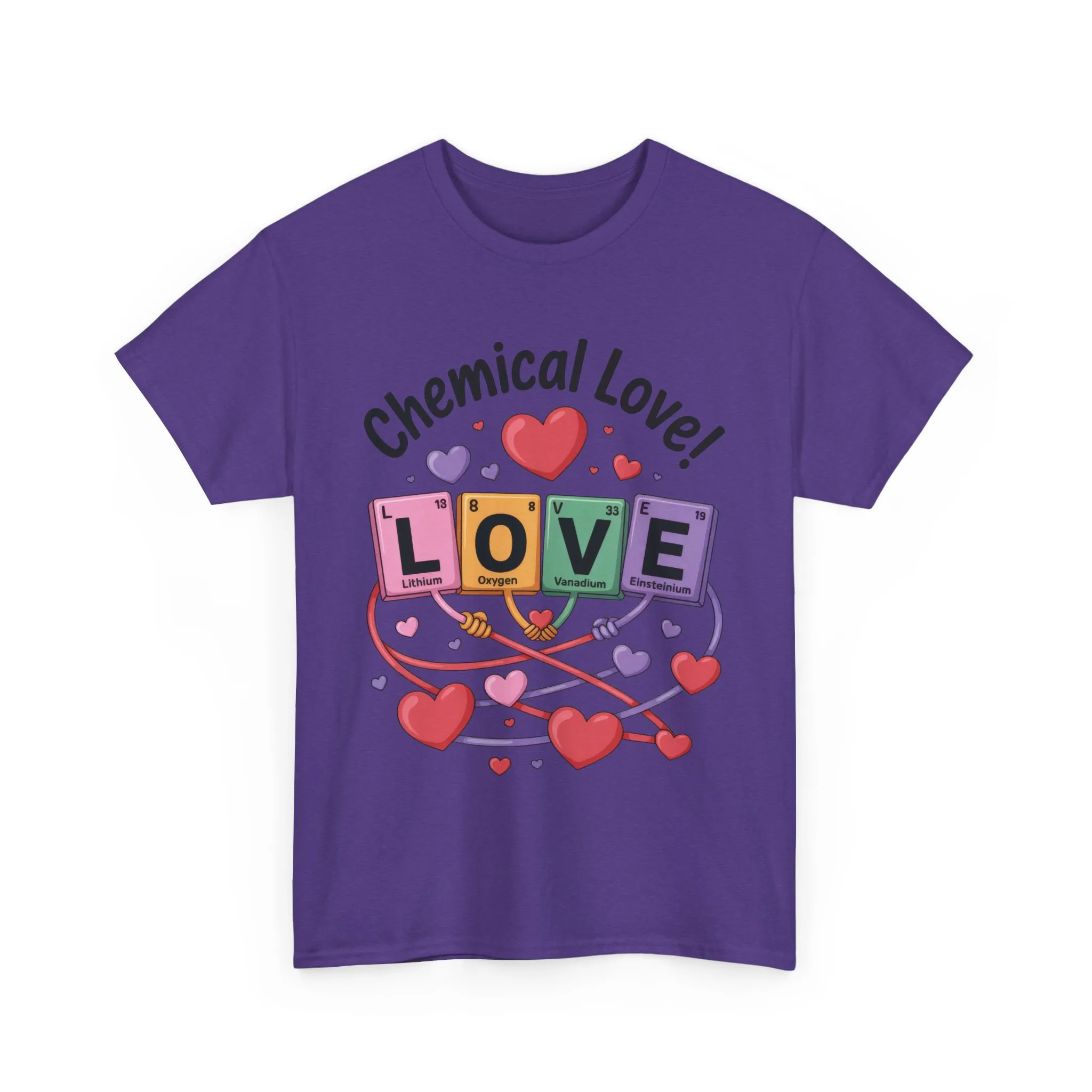 Chemical Love Unisex Heavy Cotton Tee, Cute Couple Shirt, Science Lovers Apparel, Valentines Day Top, Chemistry Lover Gift, Element Table - Image 19