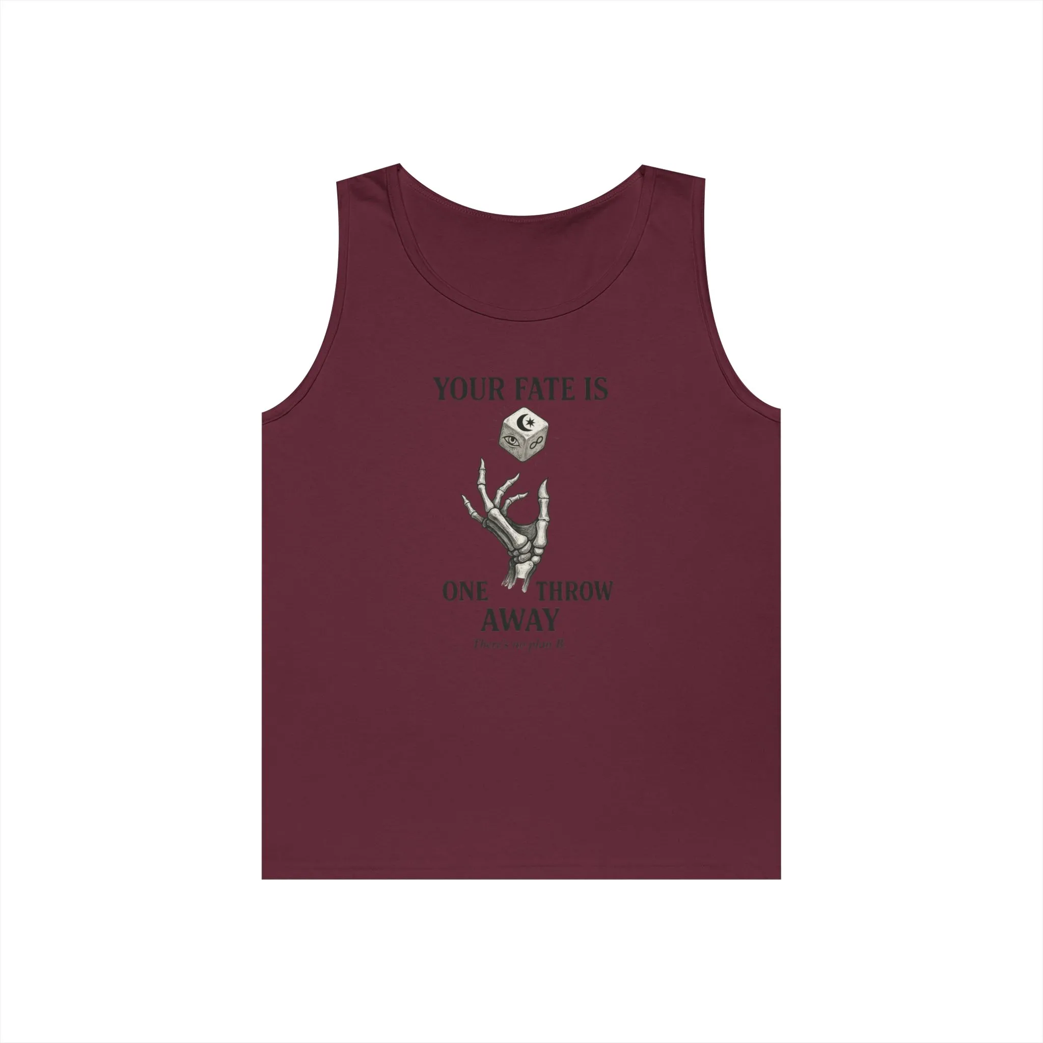 Your Fate Mens Tank Top, Skeleton Dice Graphic Tank, Trendy Gift for Gamers, Gambling Tee, Unique Quote Apparel, Workout Tank, Fitness Shirt - Image 7
