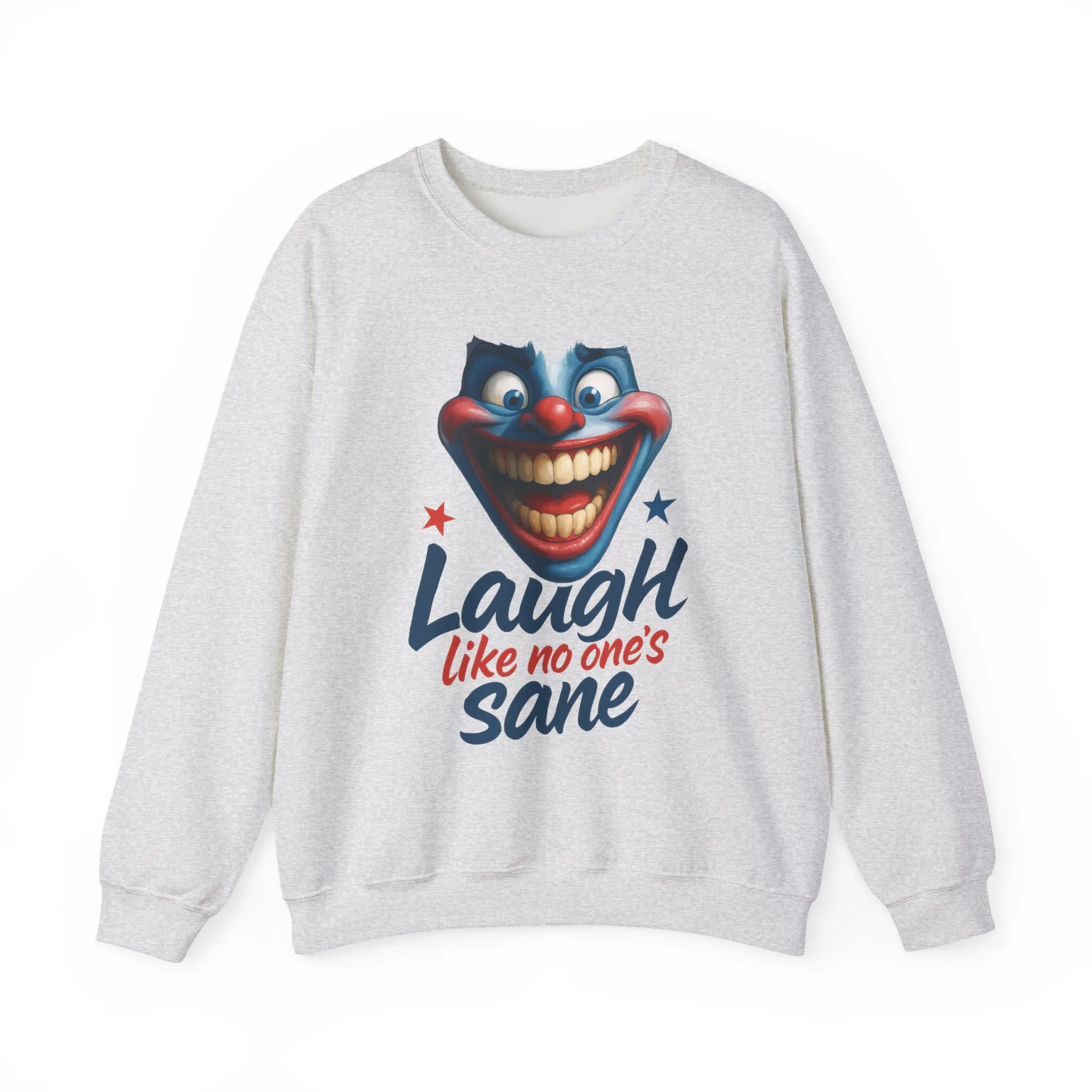 Funny Sweatshirt with 'Laugh Like No One's Sane' Design, Unisex Crewneck, Cozy Gift for Friends, Humor Apparel, Comfy Casual Wear - Image 5