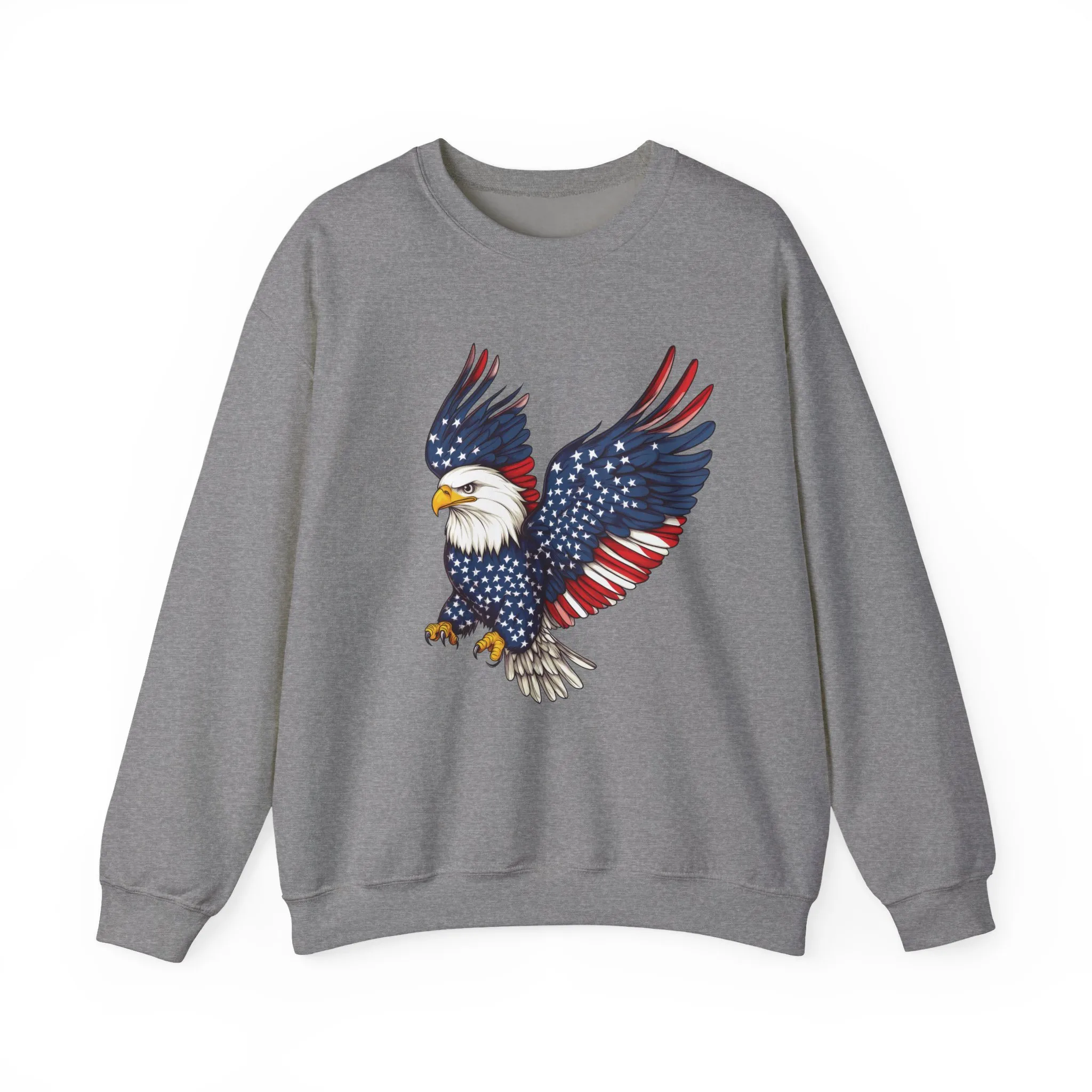 Patriotic Eagle Sweatshirt, Unisex Crewneck, USA Pride Apparel, Cozy Everyday Wear, Perfect for Independence Day, Gift for Patriots - Image 10