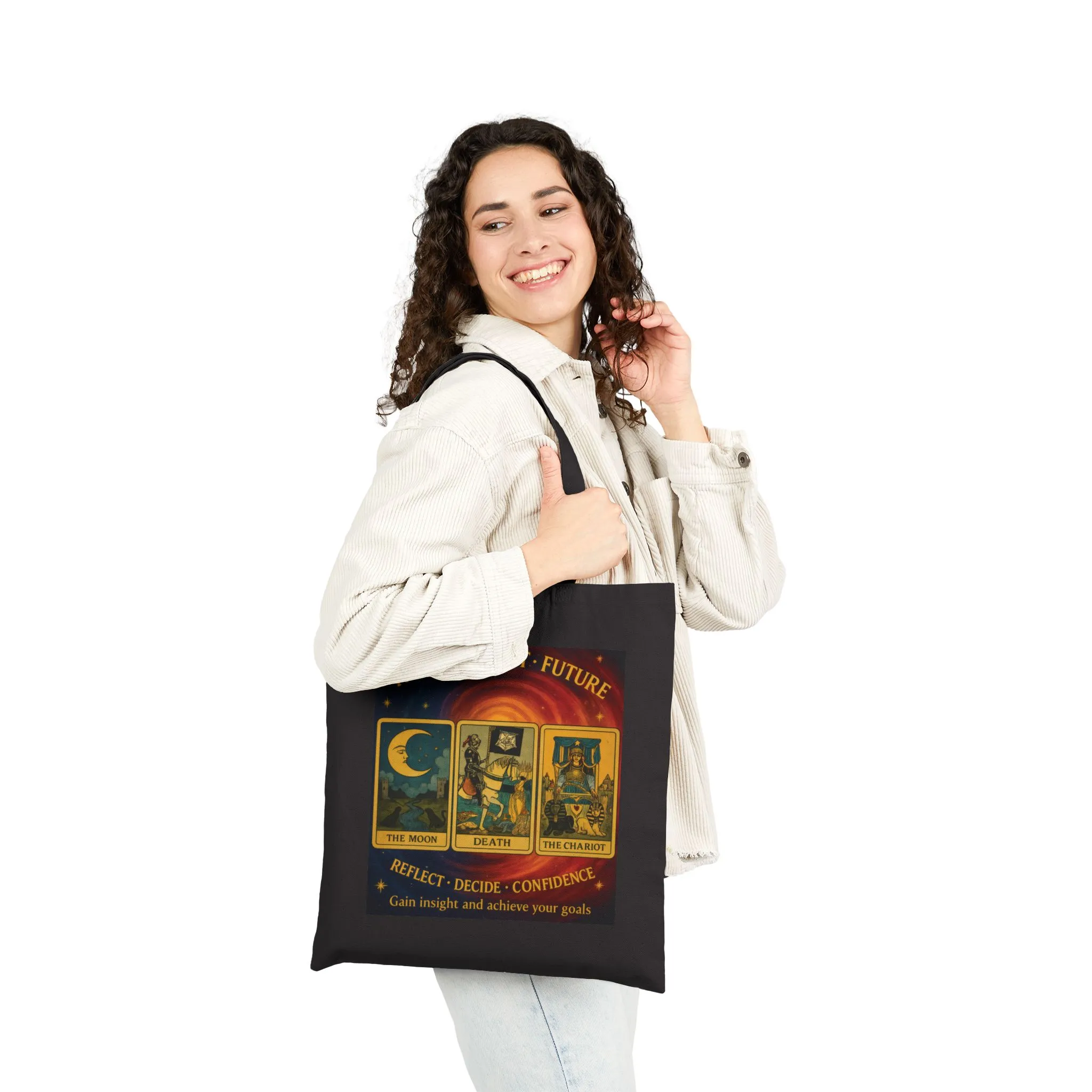Past Present Future Tarot Tote Bag,Spiritual Gift for Tarot Lovers, Spiritual Gifts, Mystical Tarot Tote Bag, Unique Canvas Bag - Image 8