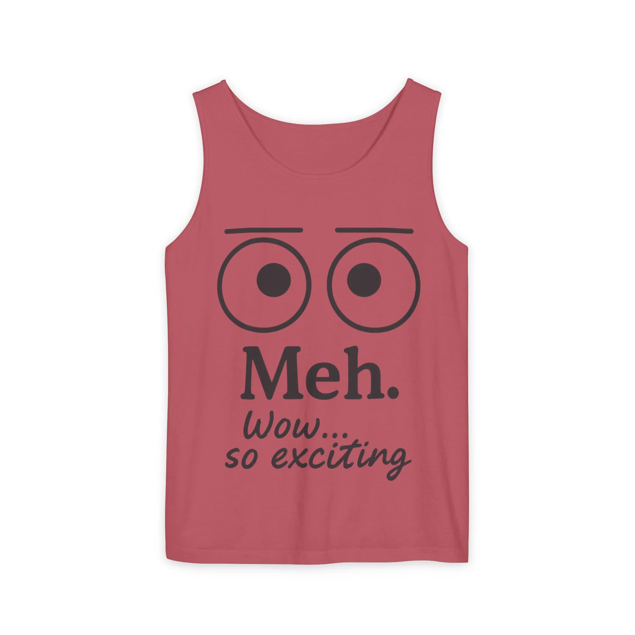 Womens Funny Graphic Tank Top with 'Meh. Wow... so exciting' Quote, Casual Wear, Summer Apparel, Gift for Friends, Humor Tank - Image 25