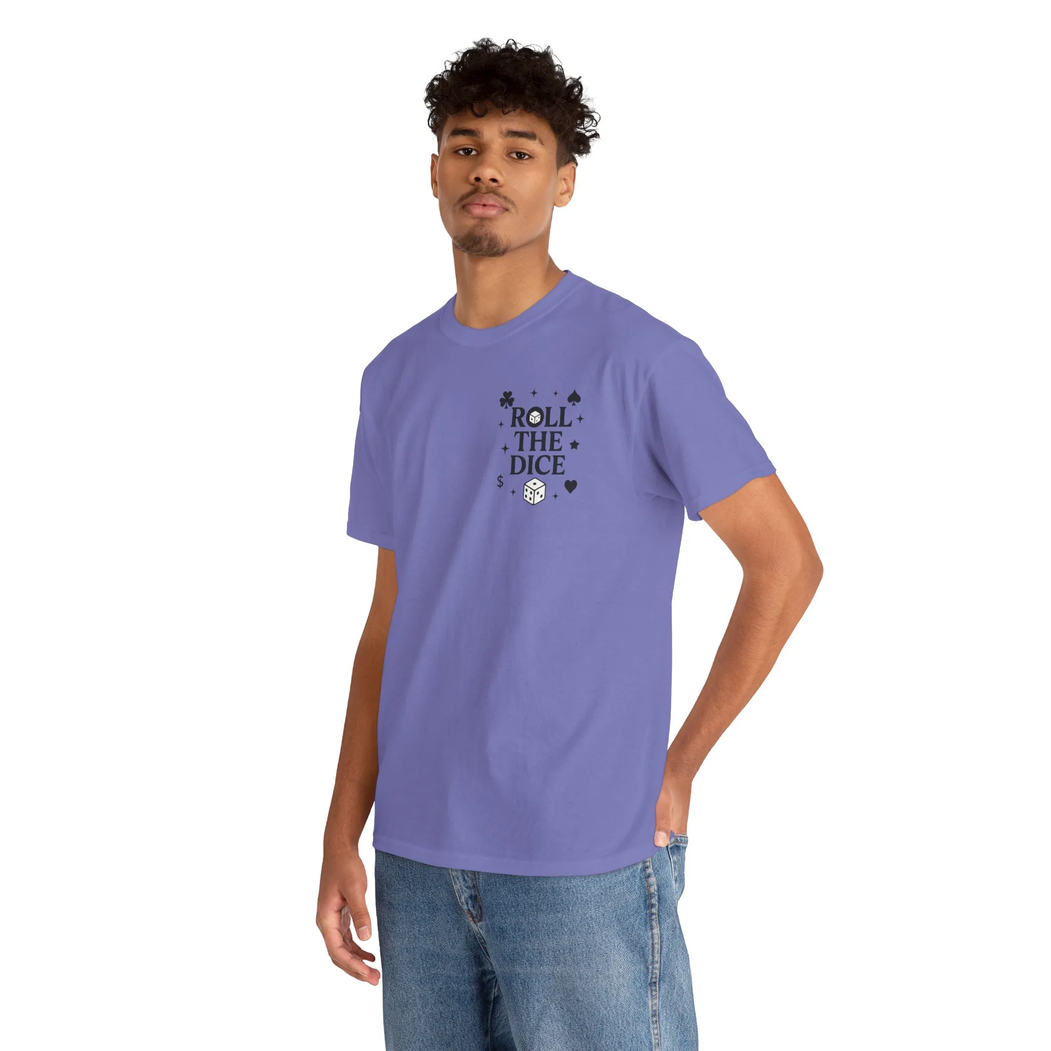 Front & Back Print unisex T-Shirt, Roll the Dice Tee for Men, Vintage Gambling Shirt, Casino Gift, Poker Gift, Card Games Gift, Queen of Luck - Image 42