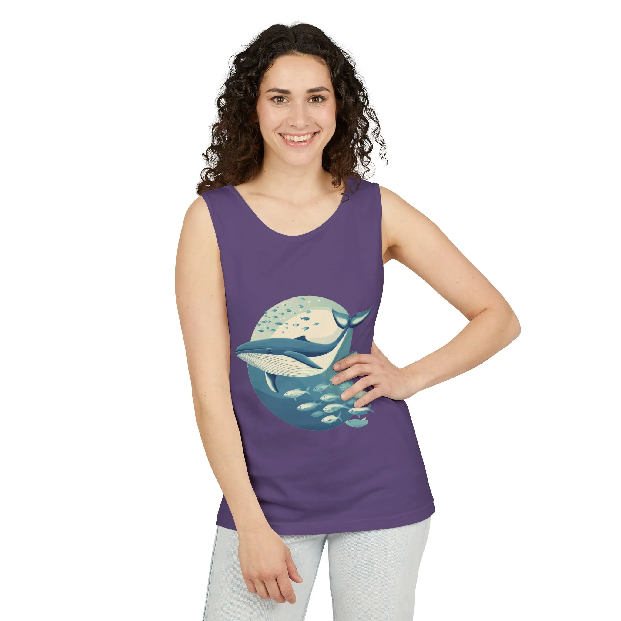 Ocean-Inspired Unisex Tank Top, Whale Design Shirt, Summer Casual Wear, Beach Vibes Gift, Eco-Friendly Fashion - Image 43