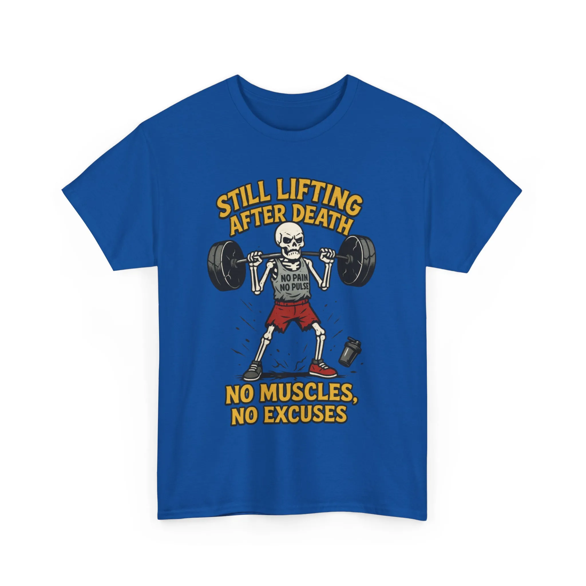 Funny Skeleton Gym T-Shirt, Still Lifting After Death, Funny Workout Shirt for Men, Fitness Gift, Halloween Apparel, Unisex Cotton Tee - Image 28