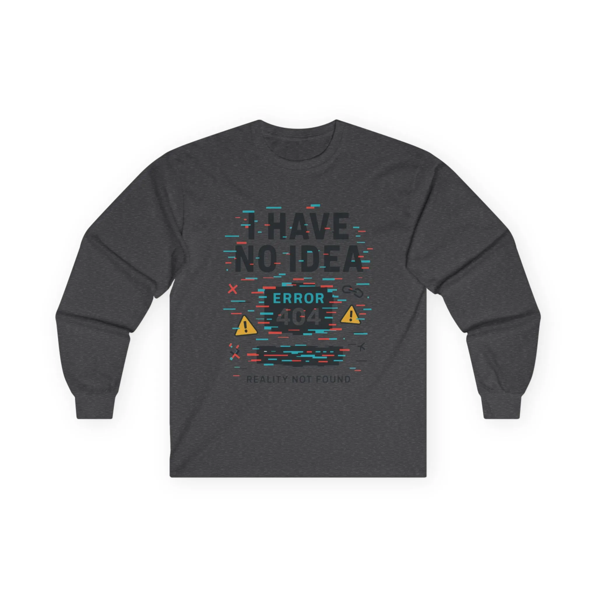 Funny Long Sleeve Tee with Error 404 Design, Gift for Tech Lovers, Casual Wear, Internet Humor, Geeky Apparel, Birthday Gift - Image 25