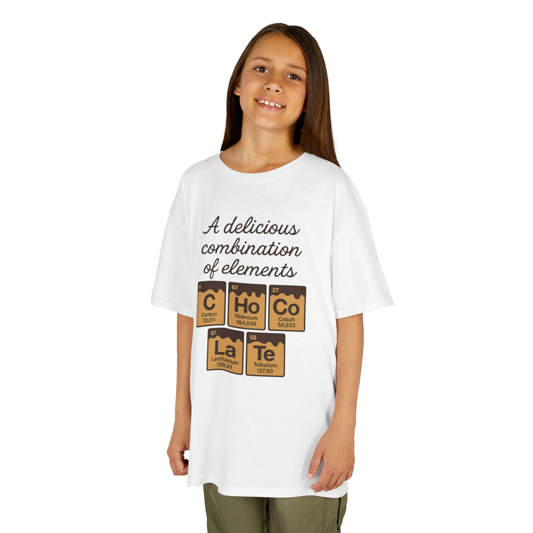 Funny Chocolate Science Young Girl T-Shirt, Choco-LaTe Element Shirt, Sweet Science Gift, Children's Gift, Birthday Party - Image 4