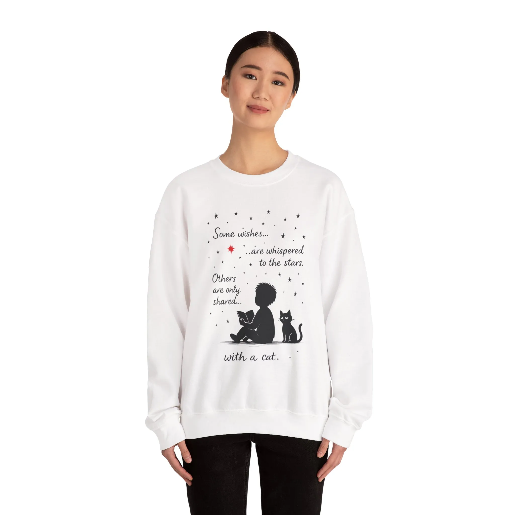 Cozy Cat-Inspired Crewneck Sweatshirt - Literary Lover Gift, Womens Layer, Cat Enthusiast Apparel, Thoughtful Gift for Cozy Nights - Image 5