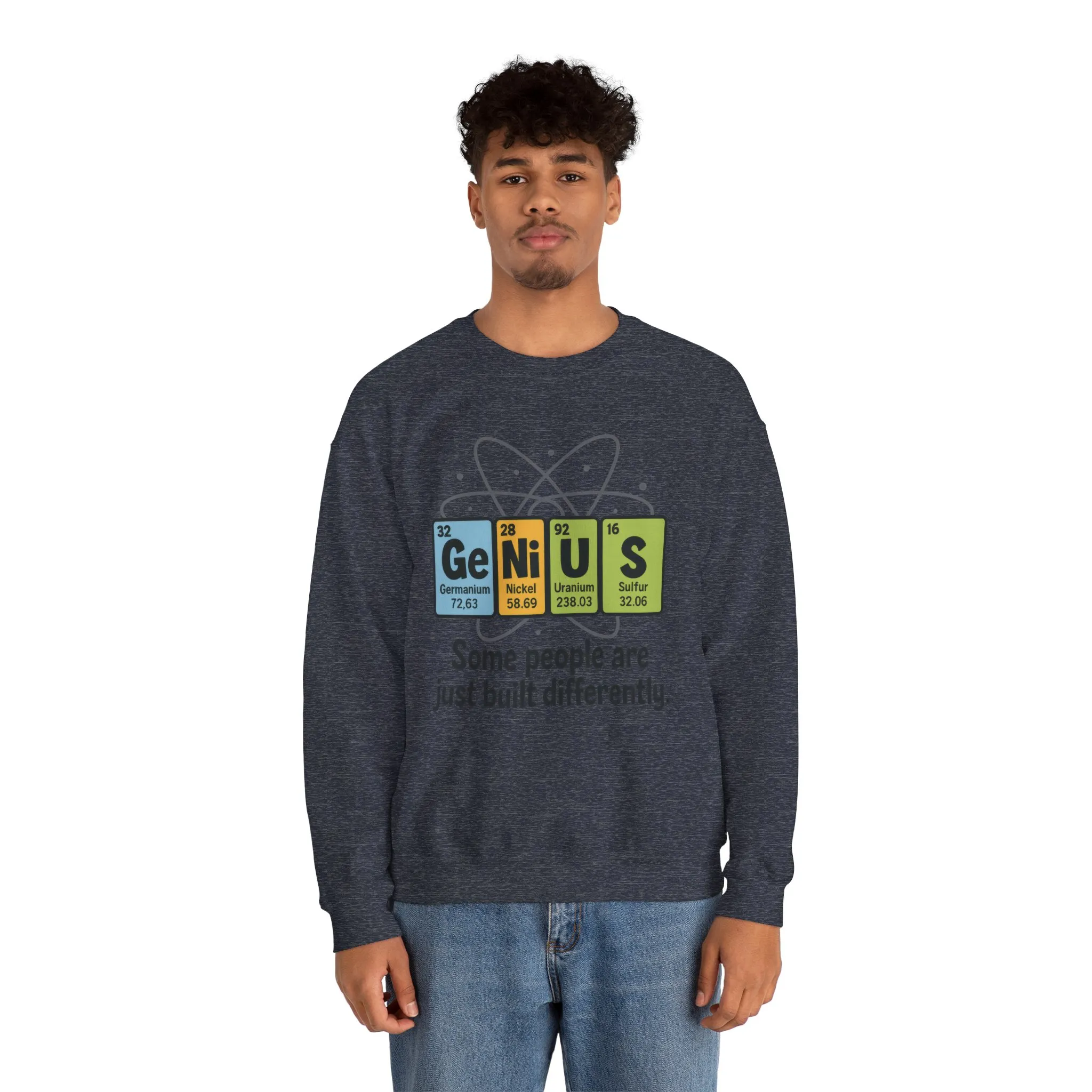 Funny Mens Genius Sweatshirt, Periodic Table Nerd Pullover, Smart Science Gift for Him, Genius Sweatshirt, Science Lovers Gift - Image 16