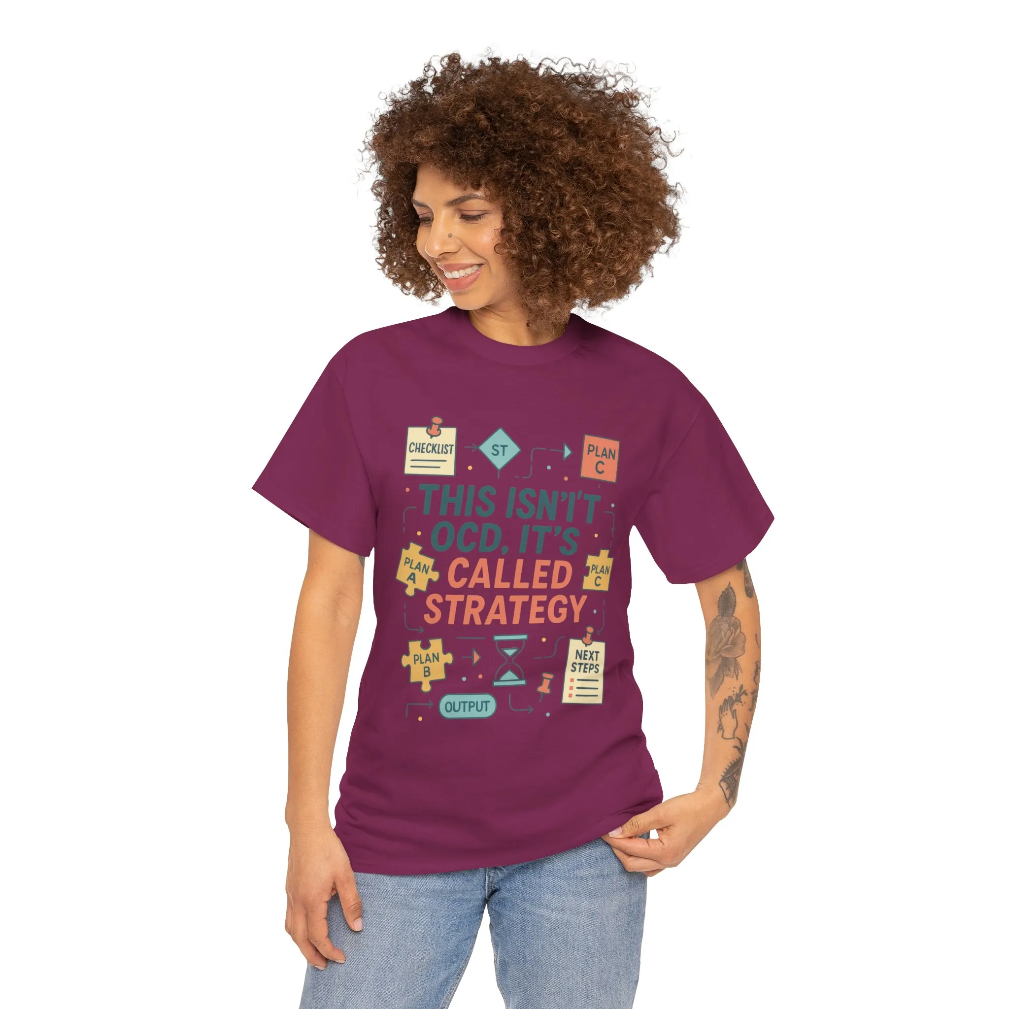 Funny Womens Strategy T-Shirt, This Isnt OCD Its Called Strategy, Planner Girl Gift Tee, Gift for Strategists, Office Humor Top - Image 23