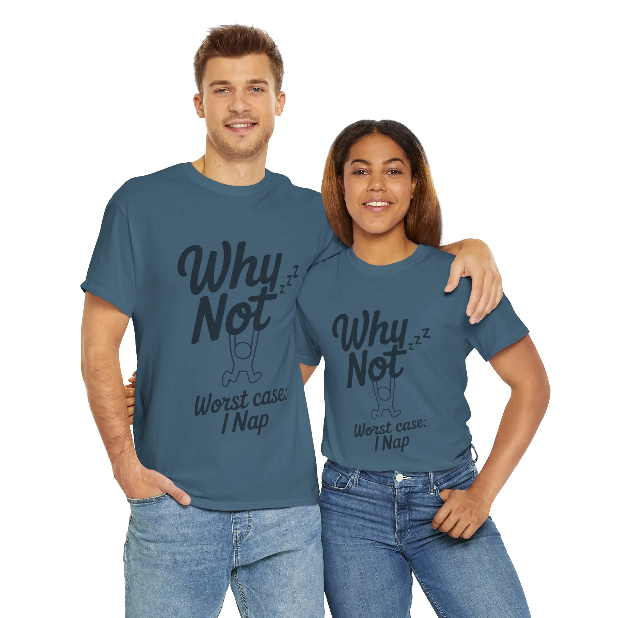 Why Not Quote T-Shirt, Bold Motivational Unisex Heavy Cotton Tee, Casual Statement Shirt, Minimalist Typography Gift Idea,Motivational Quote - Image 20