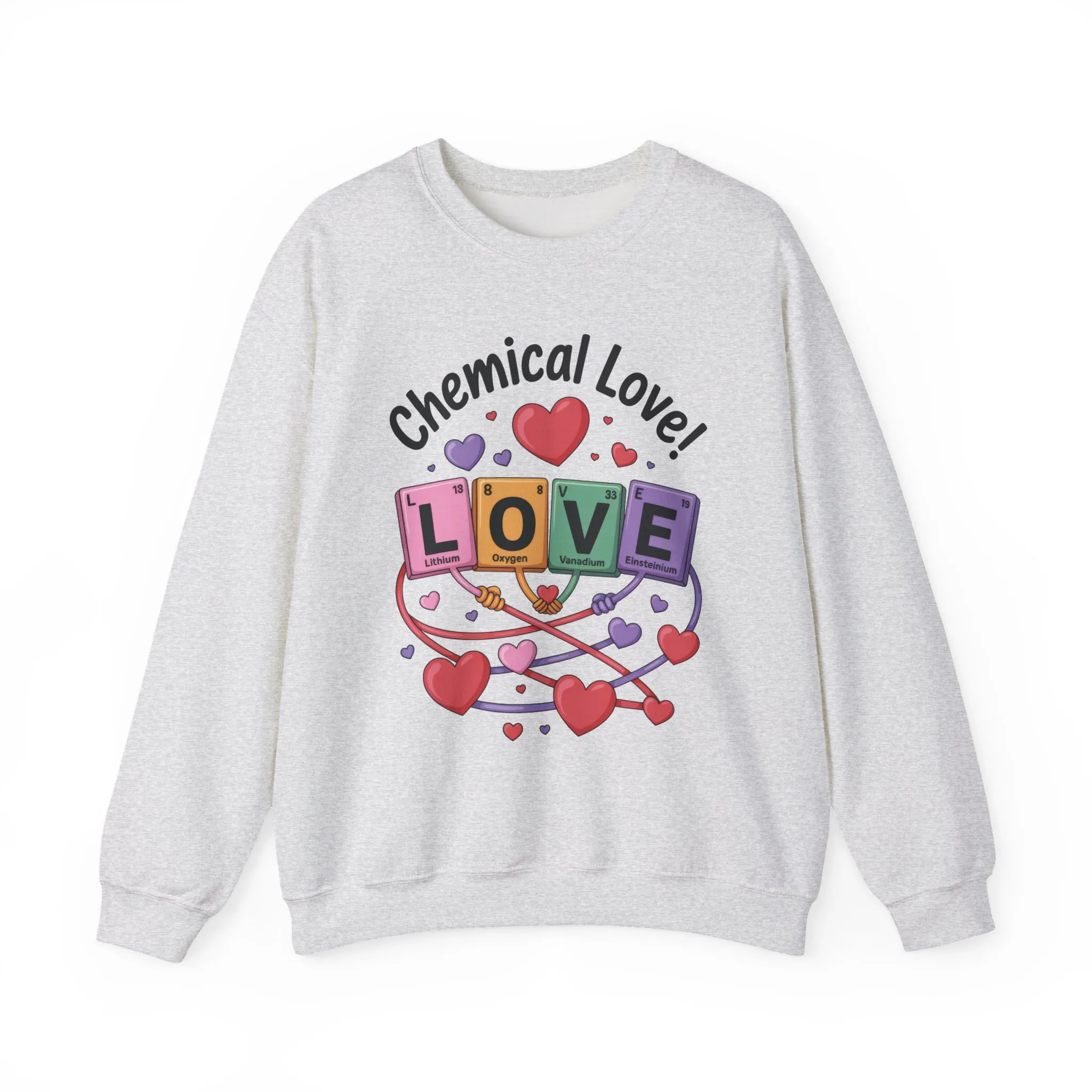 Chemical Love Women's Sweatshirt, Womens Crewneck, Cute Sweatshirt Gift, Valentines Day Pullover, Science Lovers Apparel, Relationship Humor - Image 4