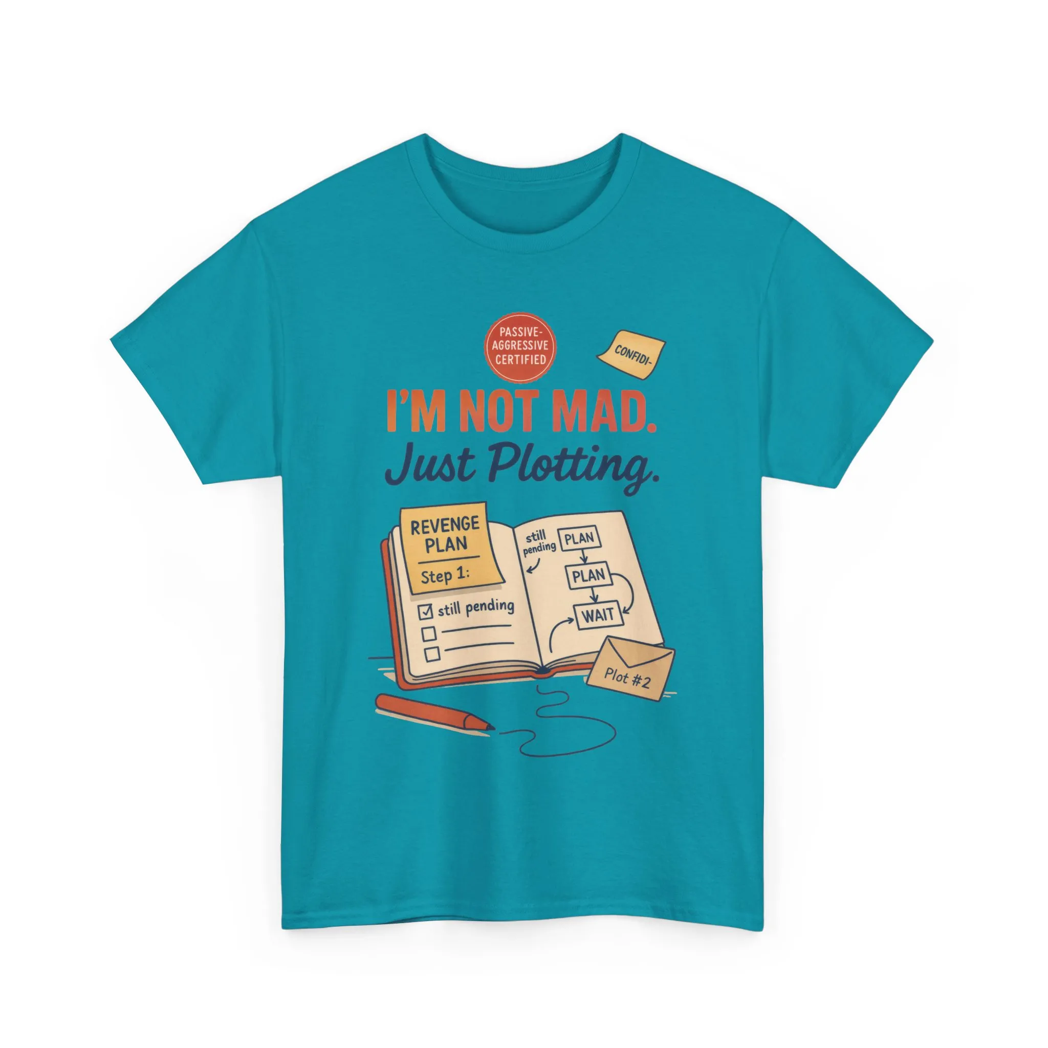 Funny Revenge Plan T-Shirt for Men, I'm Not Mad Just Plotting, Passive Aggressive Humor Tee, Humor Shirt, Funny Graphic Tee - Image 22