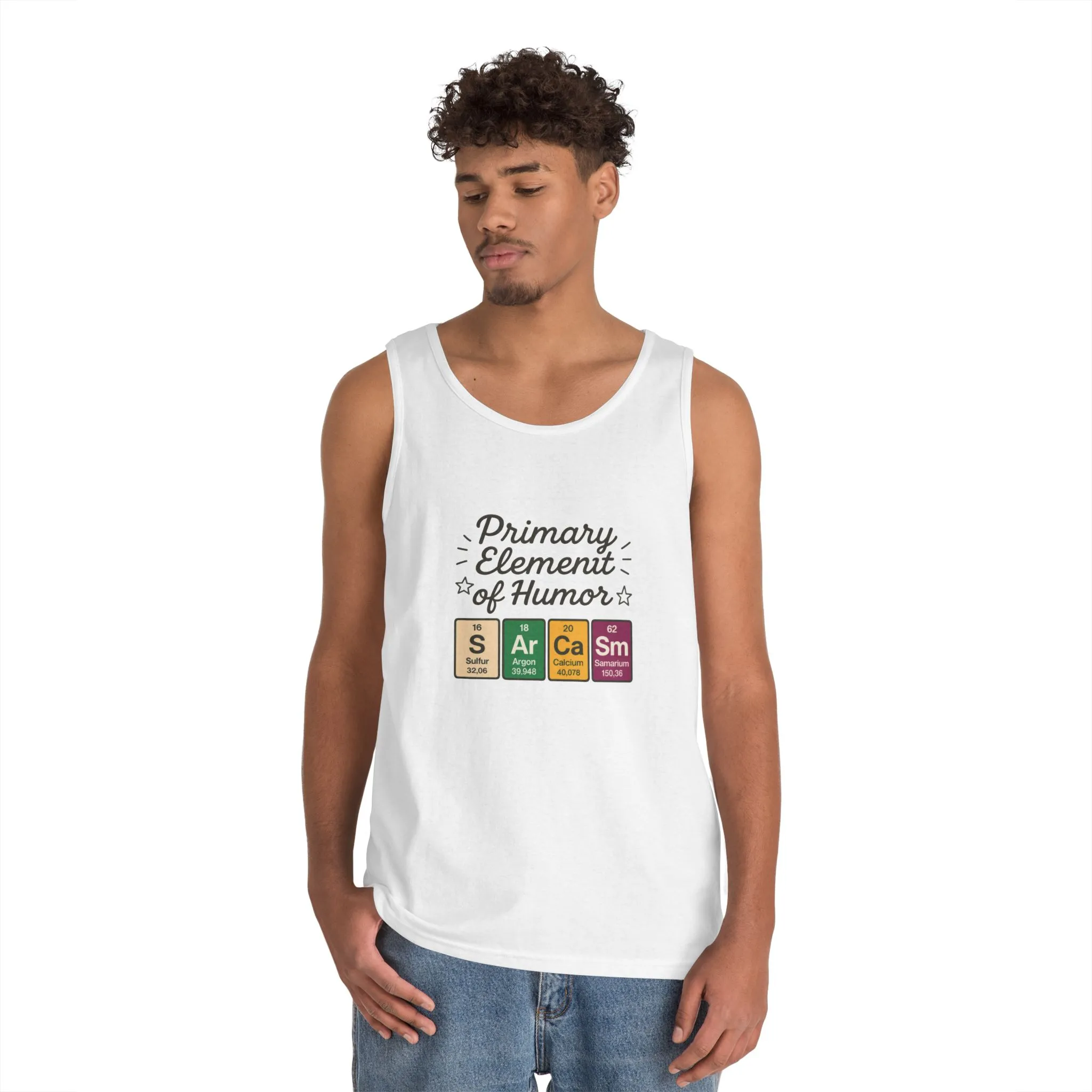 Sarcasm Tank Top for Men, Funny Chemistry Shirt, Science Humor Sleeveless Tee, Nerdy Summer Gym Shirt for Him, Chemistry Elements - Image 4
