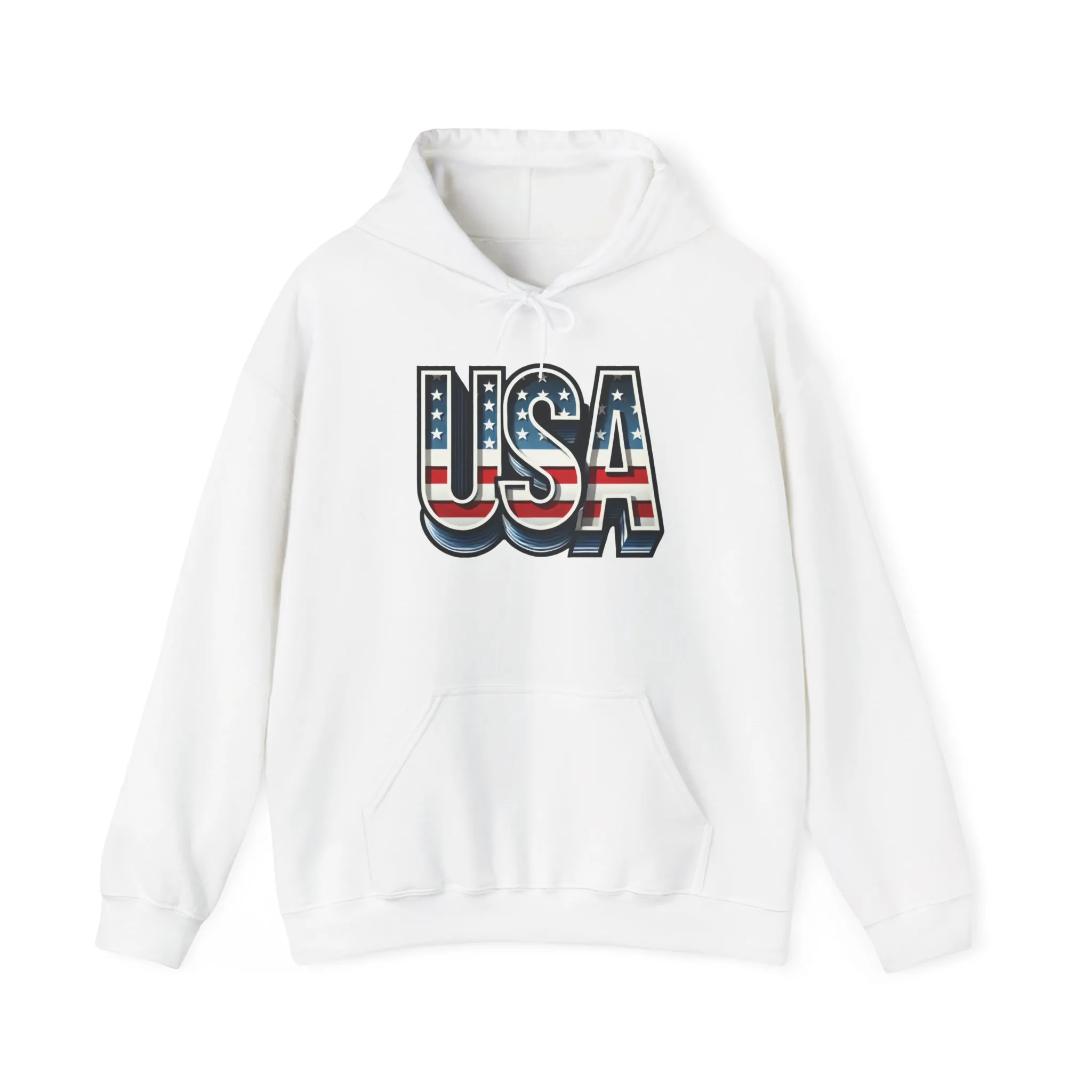 USA Flag Unisex Hoodie, Patriotic Sweatshirt, Independence Day Gift, American Pride Apparel, Casual Layering - Image 7