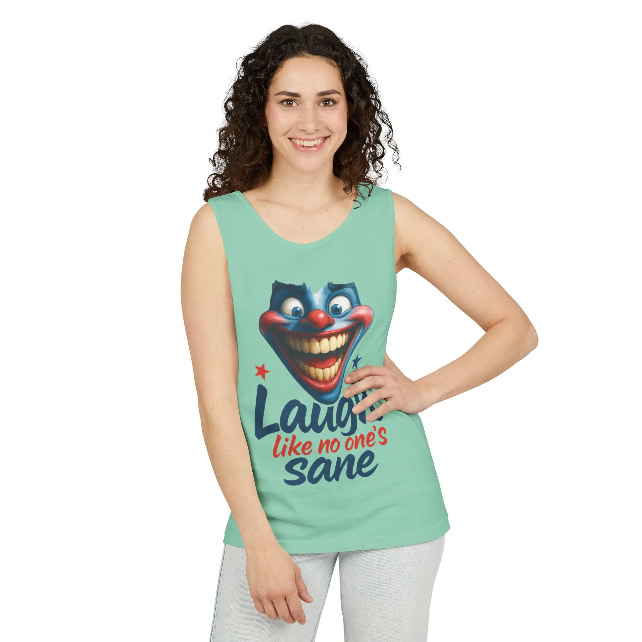 Laugh Out Loud Unisex Tank Top, Funny Graphic Top, Humor Shirt, Summer Apparel, Gift for Clowns, Party Wear - Image 6
