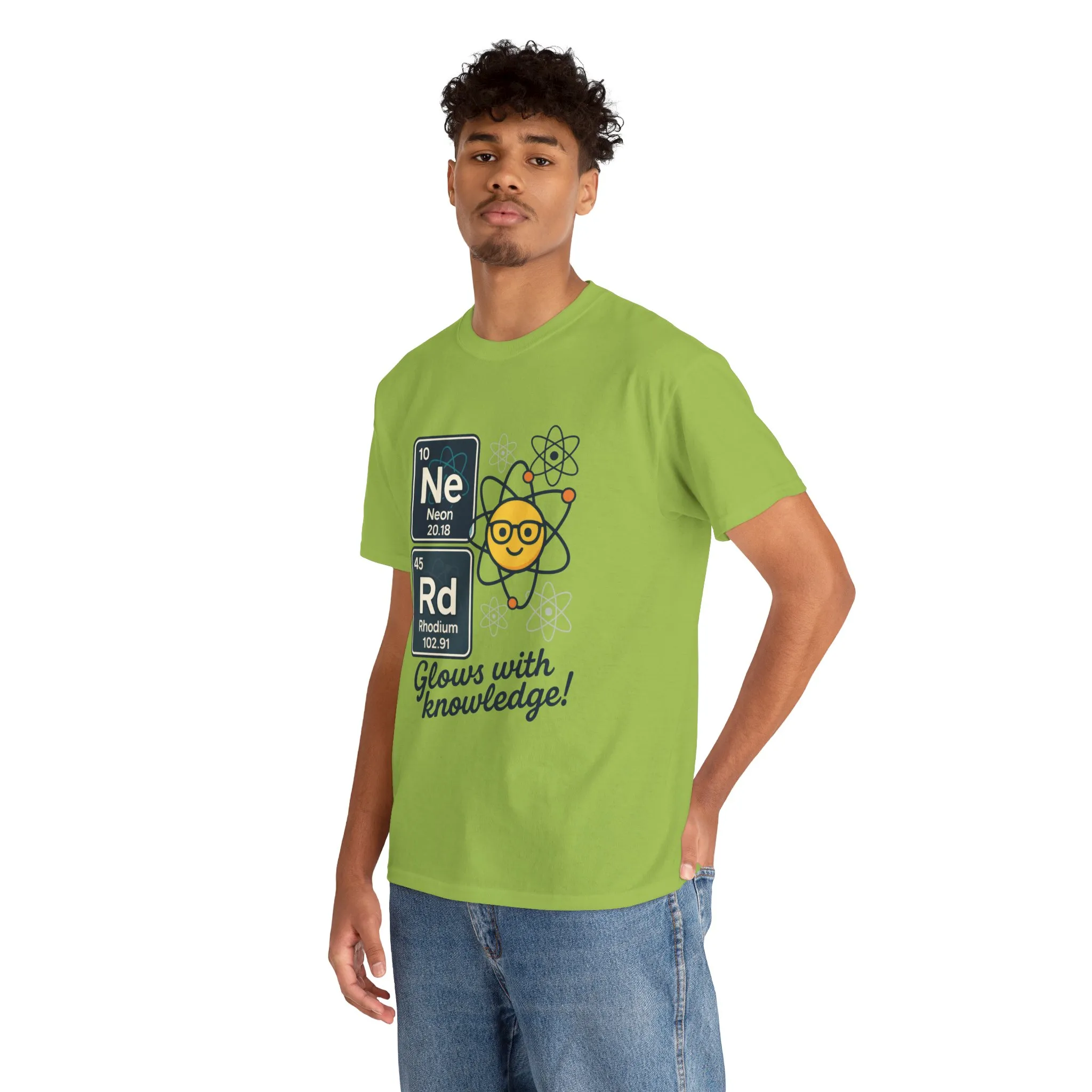 Funny Mens Nerd T-Shirt, NeRd Periodic Table Shirt, Glowing Knowledge Tee, Science Lover Gift, Chemistry Shirt, STEM Apparel, Science Tee - Image 12