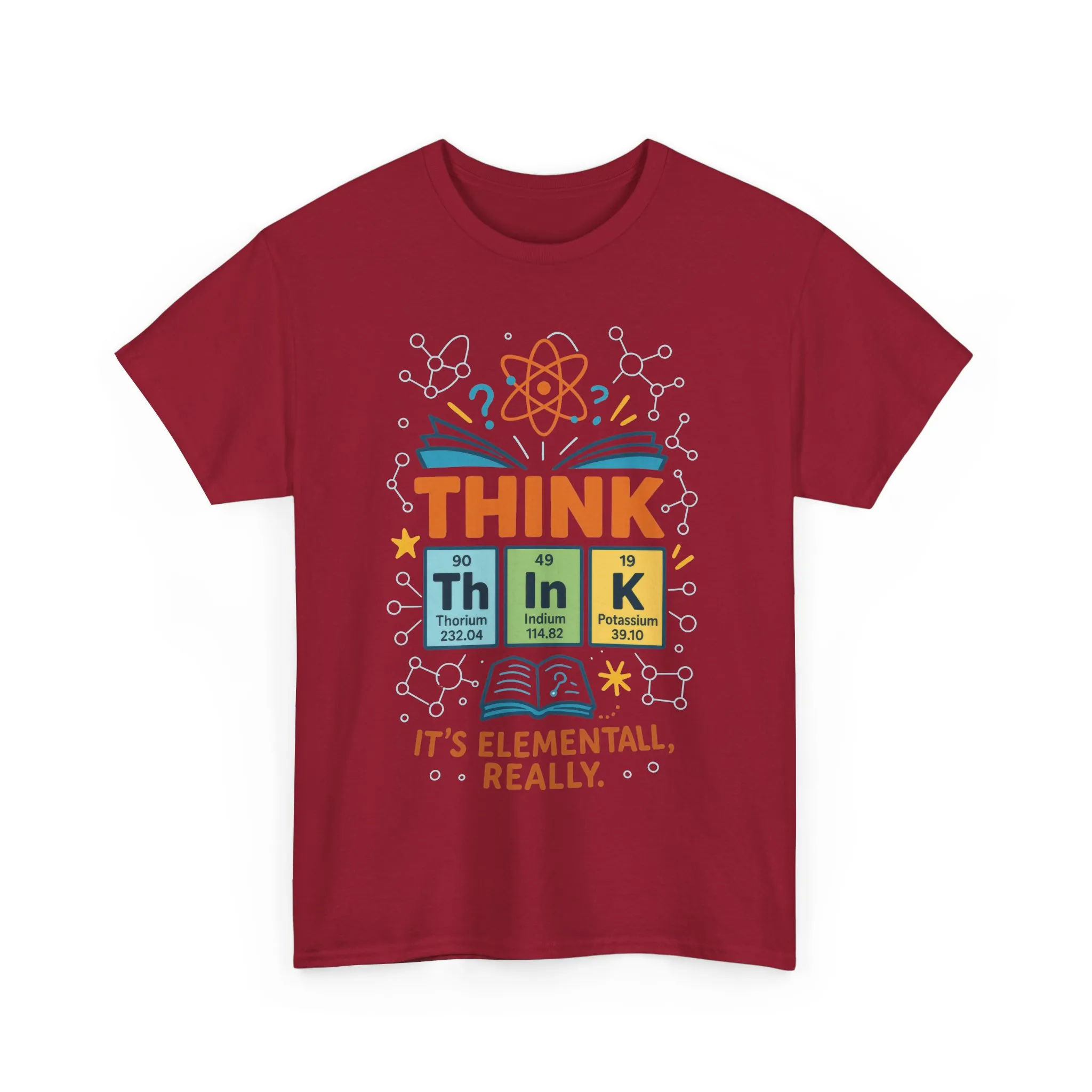 Funny Mens Science T-Shirt, THINK Element Periodic Table Shirt, Smart Geek Nerd Tee for Him, Ideal for Science Lovers, Geeky Apparel - Image 34