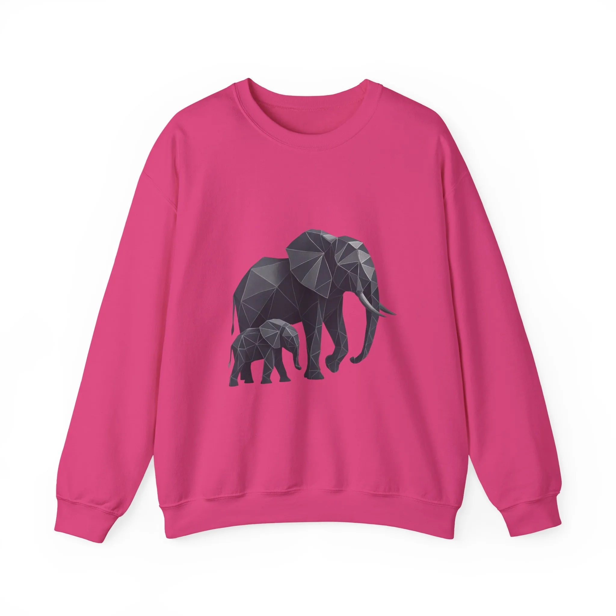 Geometric Elephant Sweatshirt, Cozy Unisex Crewneck, Animal Lover Gift, Nature Inspired Apparel, Eco-Friendly Fashion, Gift for Her - Image 34