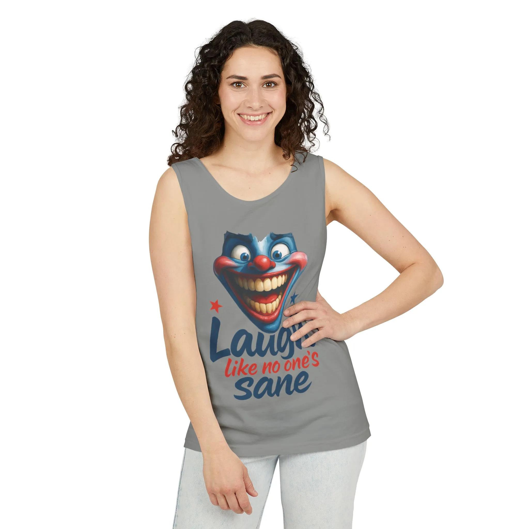 Laugh Out Loud Unisex Tank Top, Funny Graphic Top, Humor Shirt, Summer Apparel, Gift for Clowns, Party Wear - Image 24