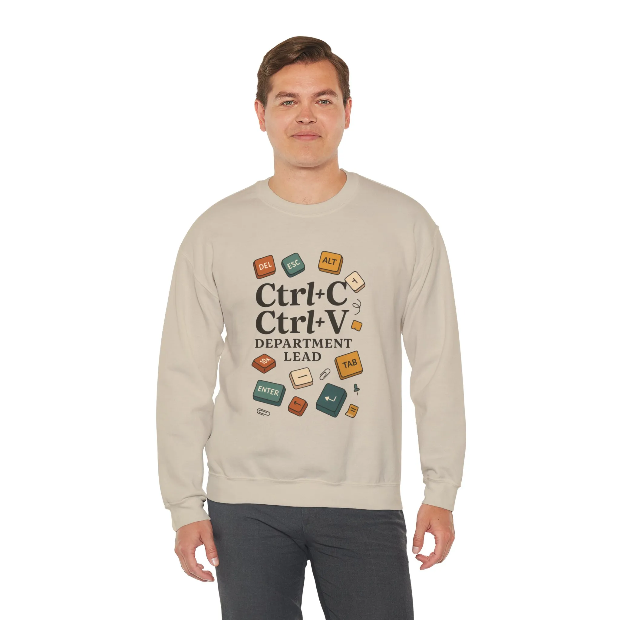 Funny Ctrl+C Ctrl+V Department Lead Sweatshirt, Unisex Crewneck, Gift for Tech Lovers, Office Humor, Cozy Casual Wear, Gift for a Coworker - Image 6