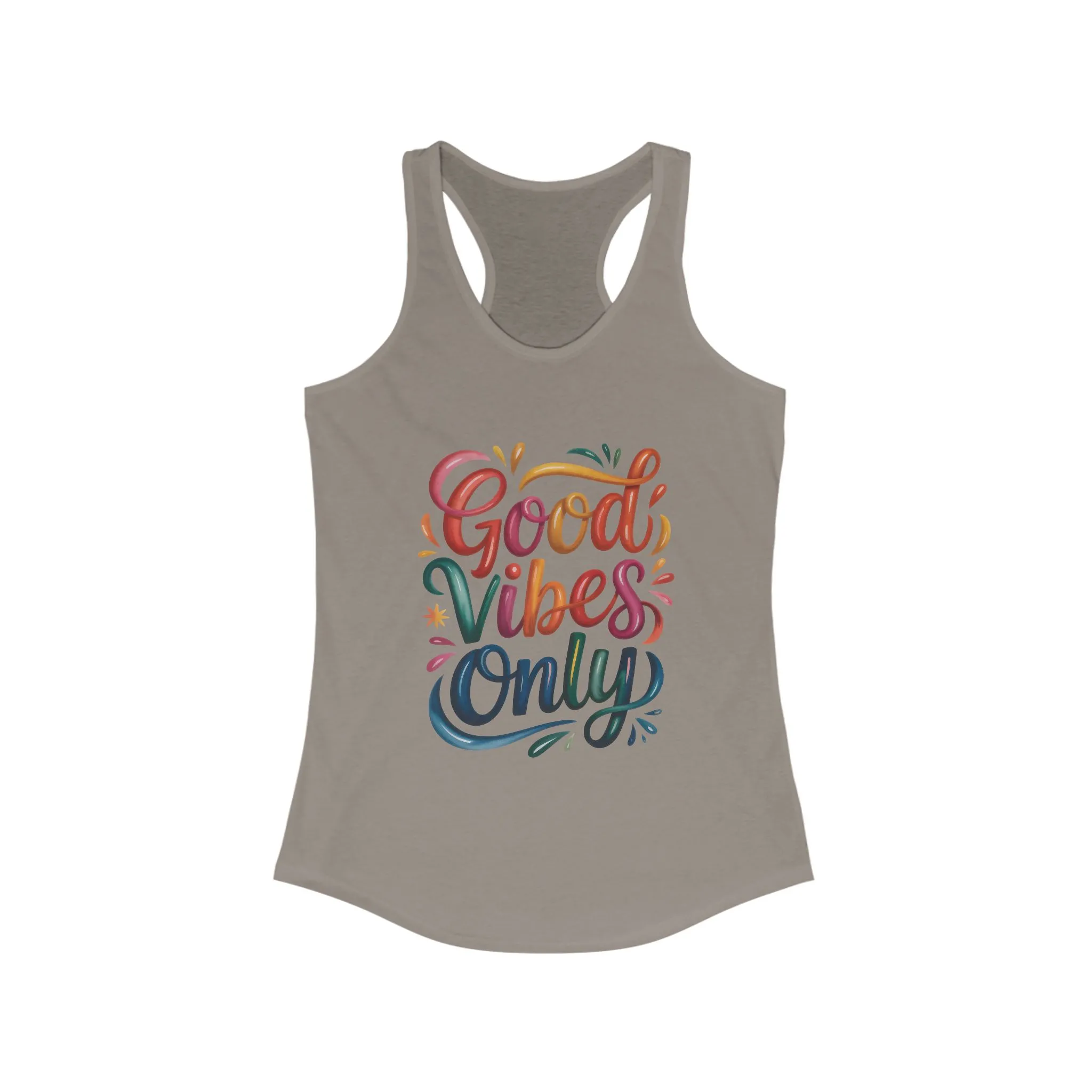 Good Vibes Only Women's Racerback Tank, Summer Top, Workout Shirt, Festival Wear, Gift for Her, Casual Style - Image 7