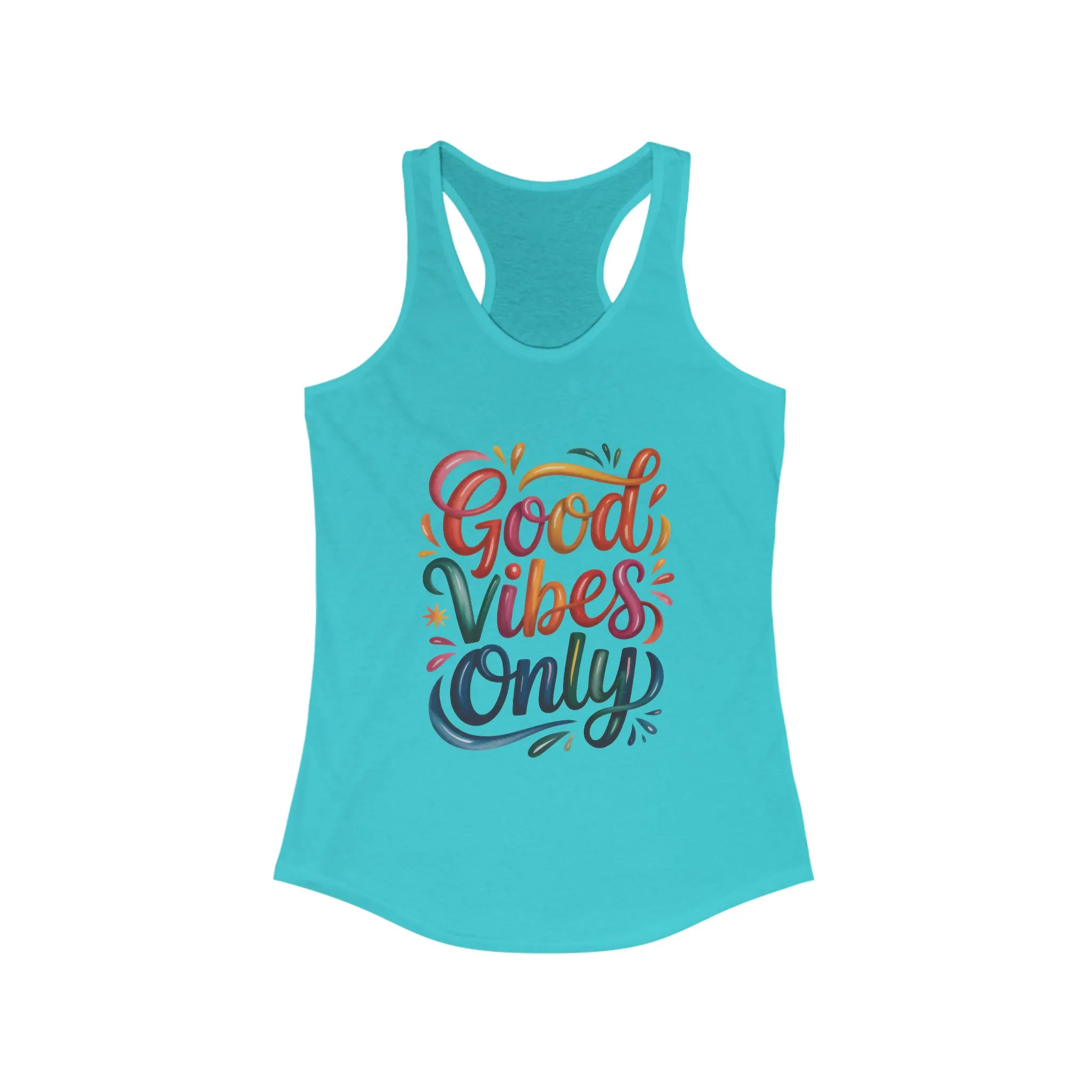 Good Vibes Only Women's Racerback Tank, Summer Top, Workout Shirt, Festival Wear, Gift for Her, Casual Style - Image 11